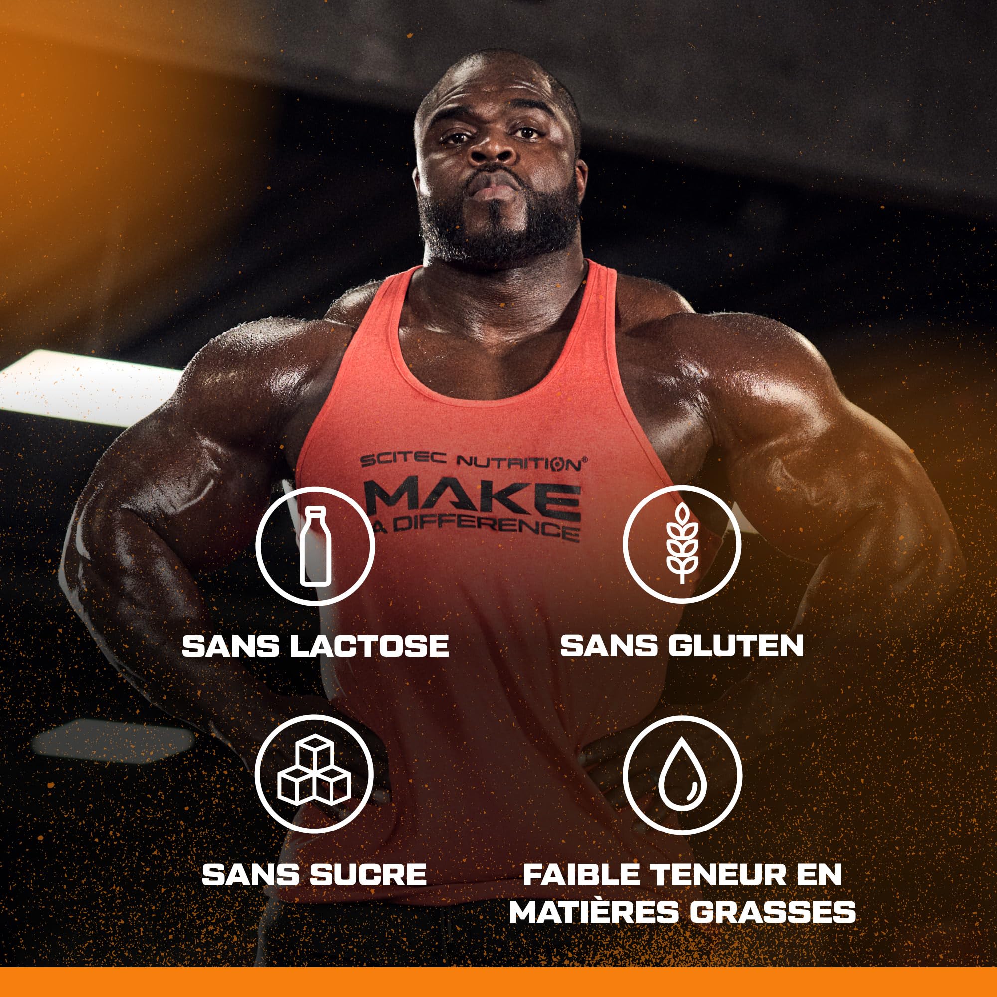 Scitec Nutrition 100% Beef Protein, Boisson protéinée en poudre aromatisée, Sans lactose, Sans sucre, Sans gluten, 1,8 kg, Chocolat aux amandes