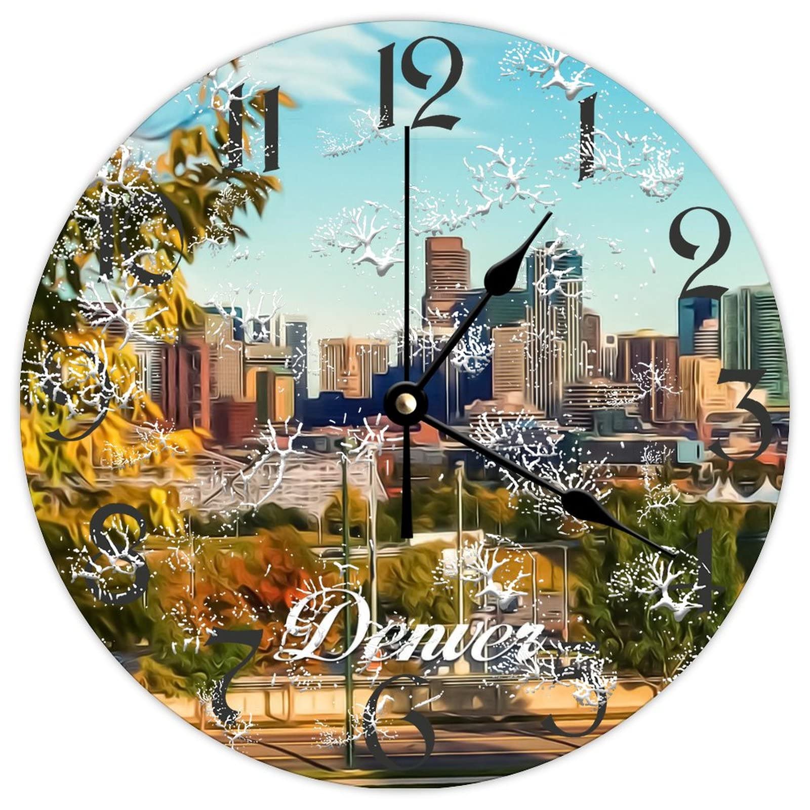 Horloge décorative pour cuisine et salon au design chaleureux Denver City