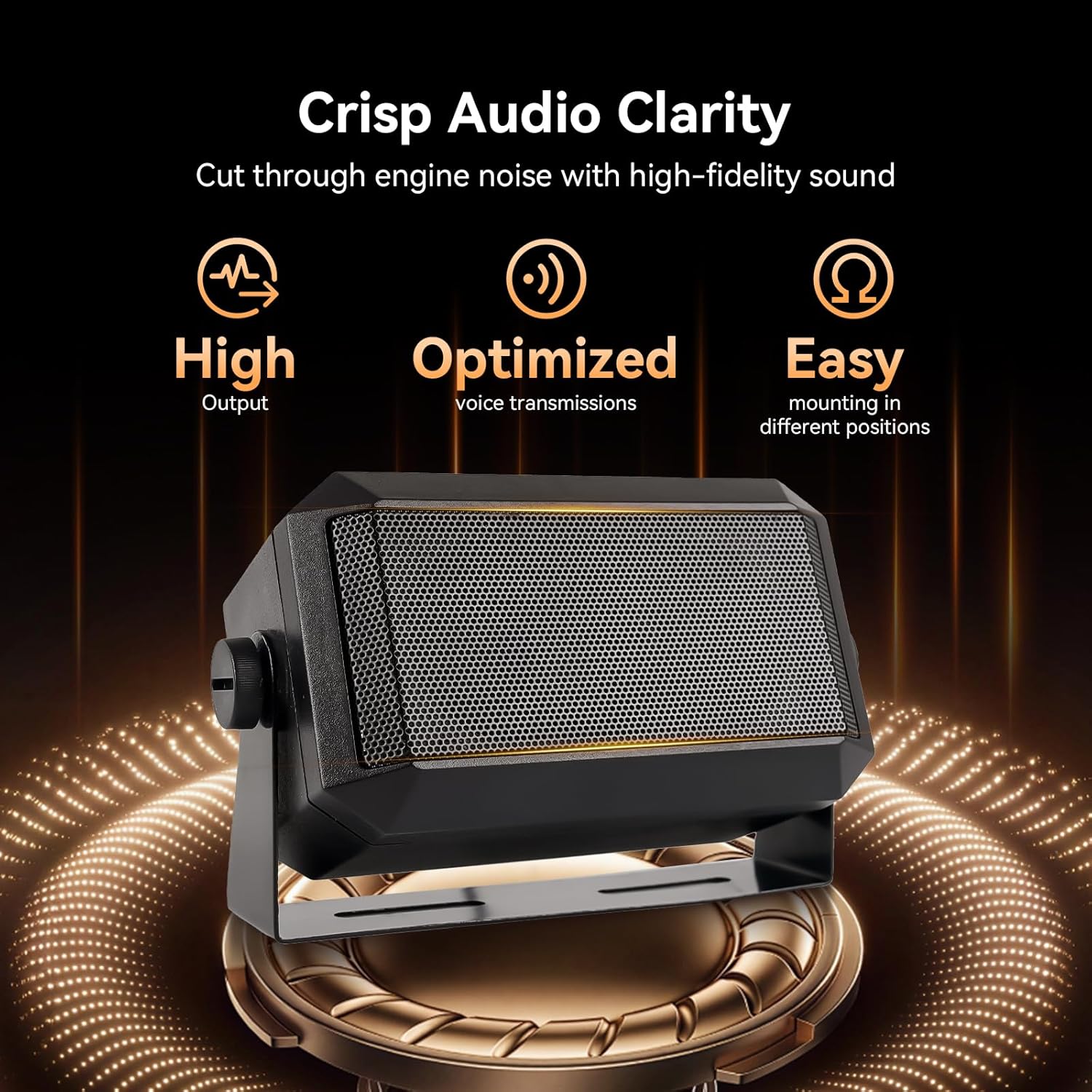 Retevis MB3A AM/FM CB Radio Kit with External Speaker, 40-Channel, Long Range Trucker Radio with Antenna, 12V/24V Cigarette Lighter, PA, Noise Limiter, Emergency Channels 9/19, Cooling System