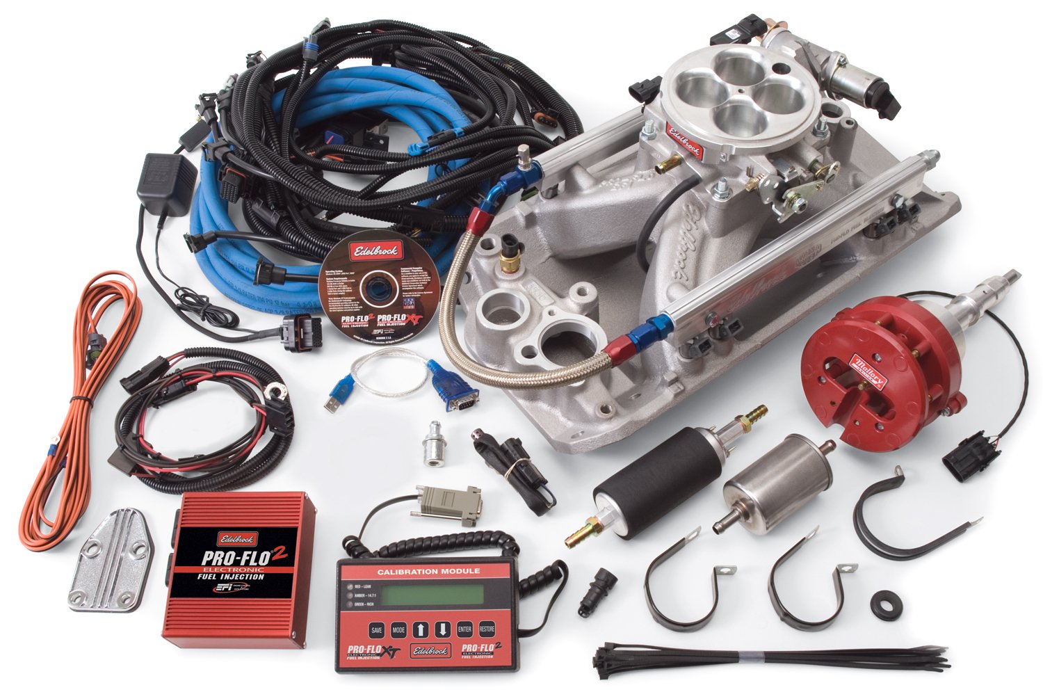 Edelbrock 35300 ProFlo 2 Electronic Fuel Injection Kit Cast Iron Incl