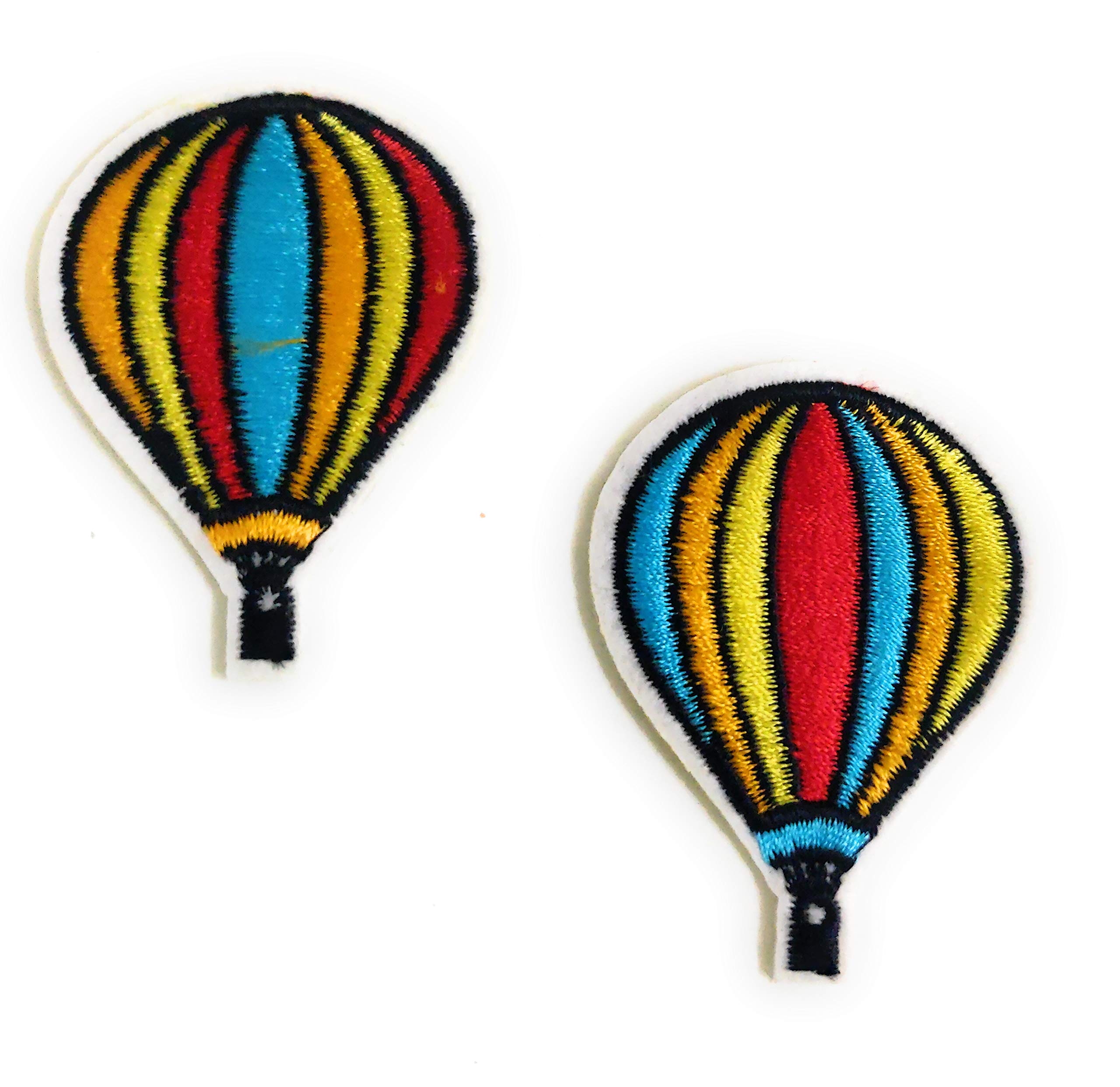 90 Degree 2 pc Iron Patch Design Embroidery Cloth Stitching Patches Stickers Applique (Parachute)