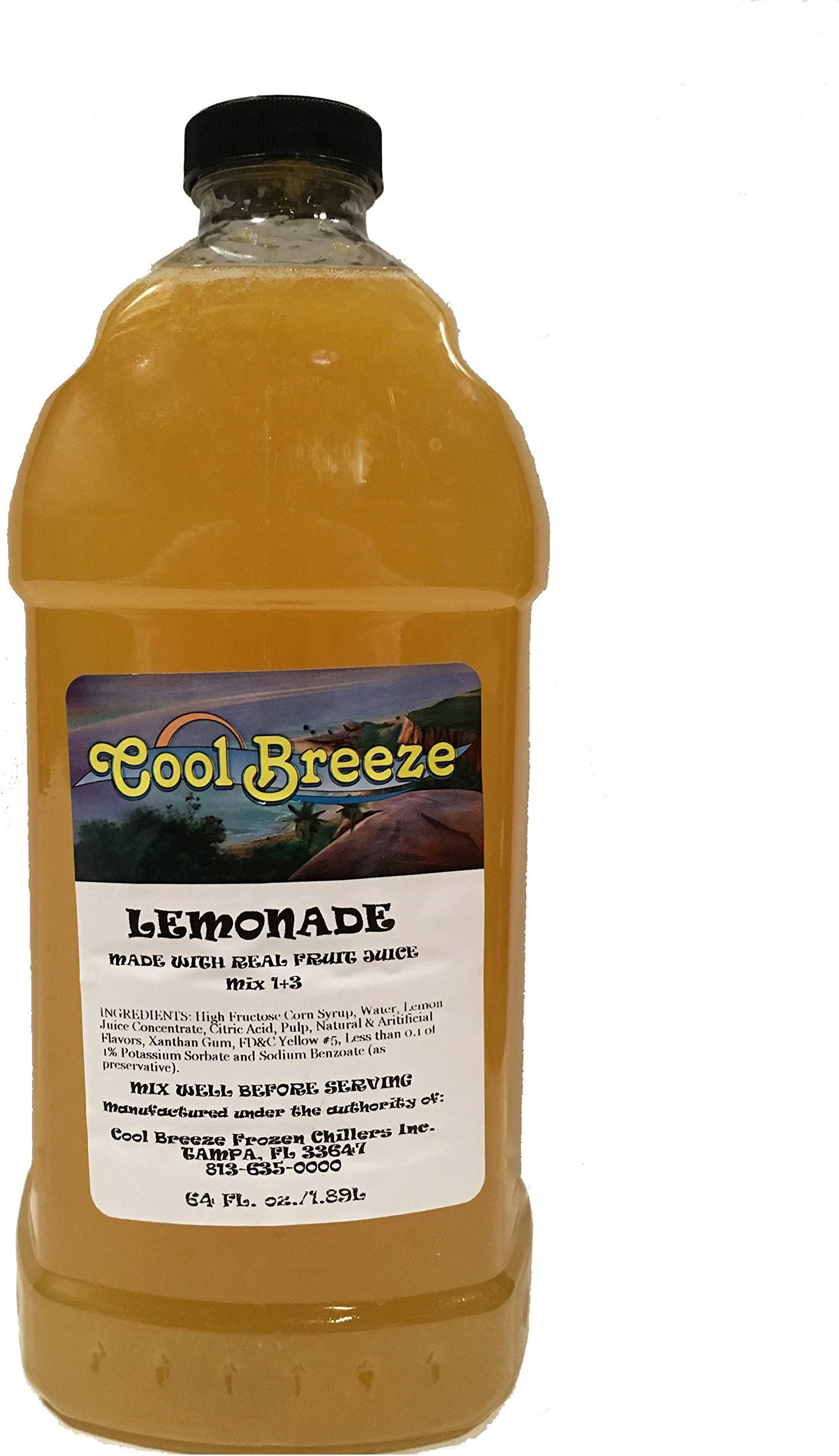 Cool Breeze Beverages Ready to Use Slush Mix, Lemonade, 1/