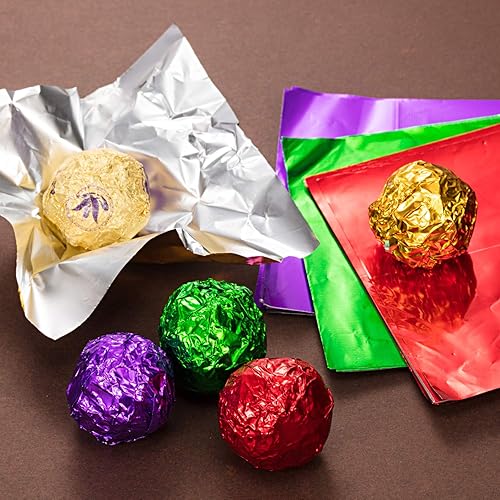 Miniatura 3 de 900 envoltorios de chocolate, envoltorios de caramelo, papel de aluminio, embalaje para caramelo casero y dulces de bricolaje, decoración cuadrada