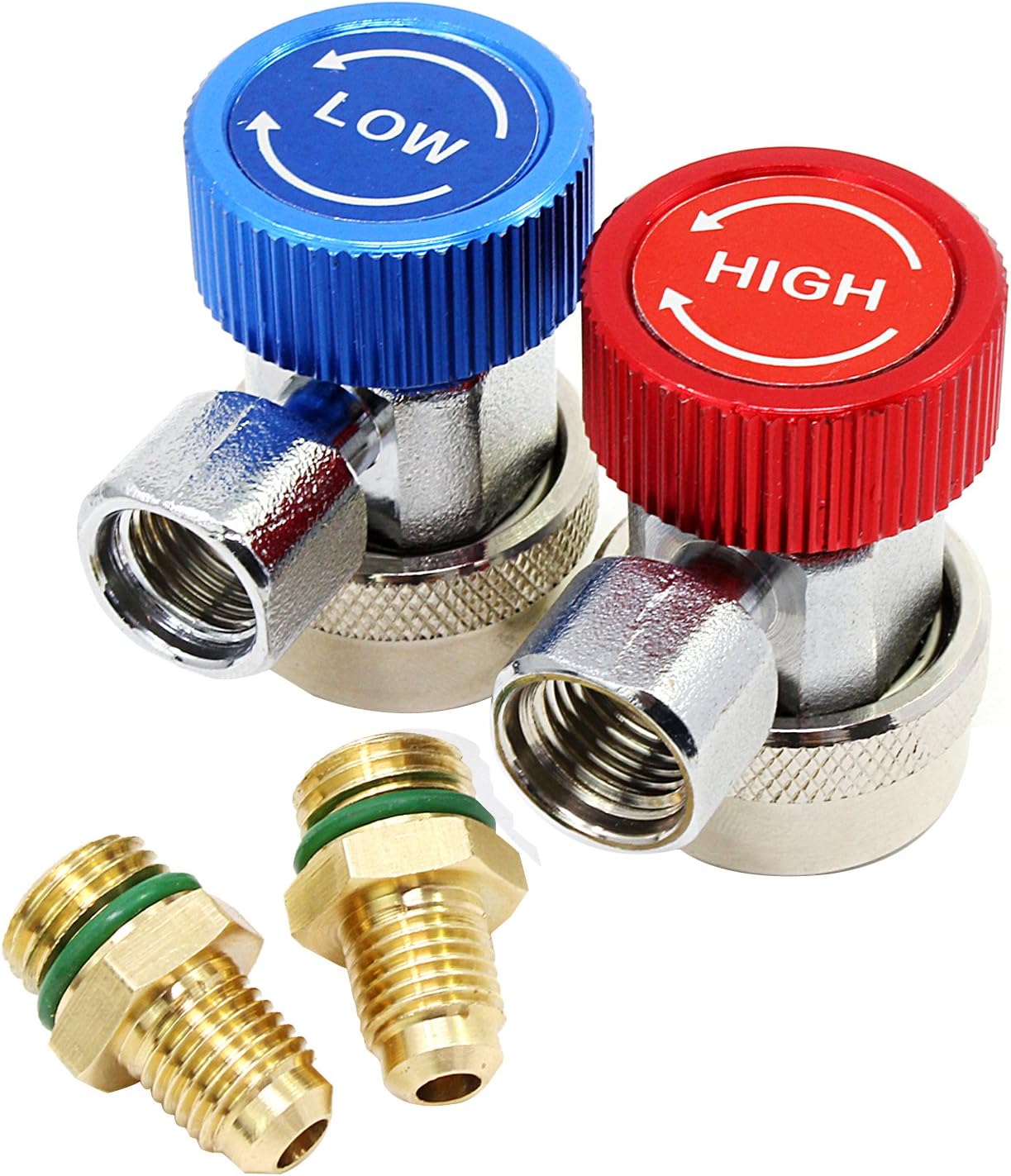 Buy OCR R134A Quick Coupler Connector Adapter, High & Low Adjustable with 1/4 Male Flare Online