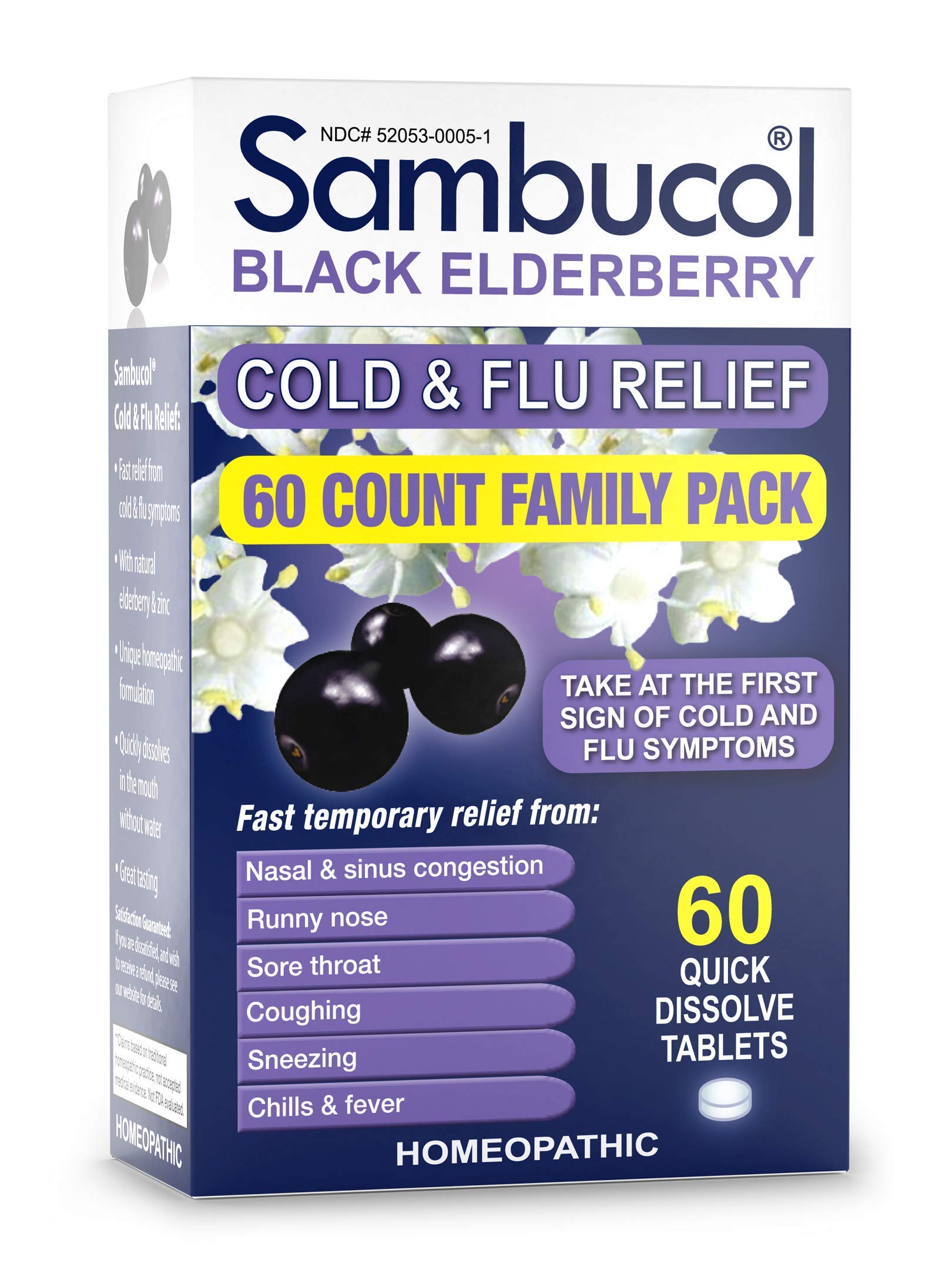 Sambucol Cold & flu relief tablets, 60 Count Buy Online in South Africa at Desertcart 186520817.