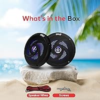 Vista 6 de Pyle Marine Speakers - Sistema de sonido estéreo de audio para exteriores de 5.25 pulgadas, resistente al agua y a la intemperie, de 2 vías
