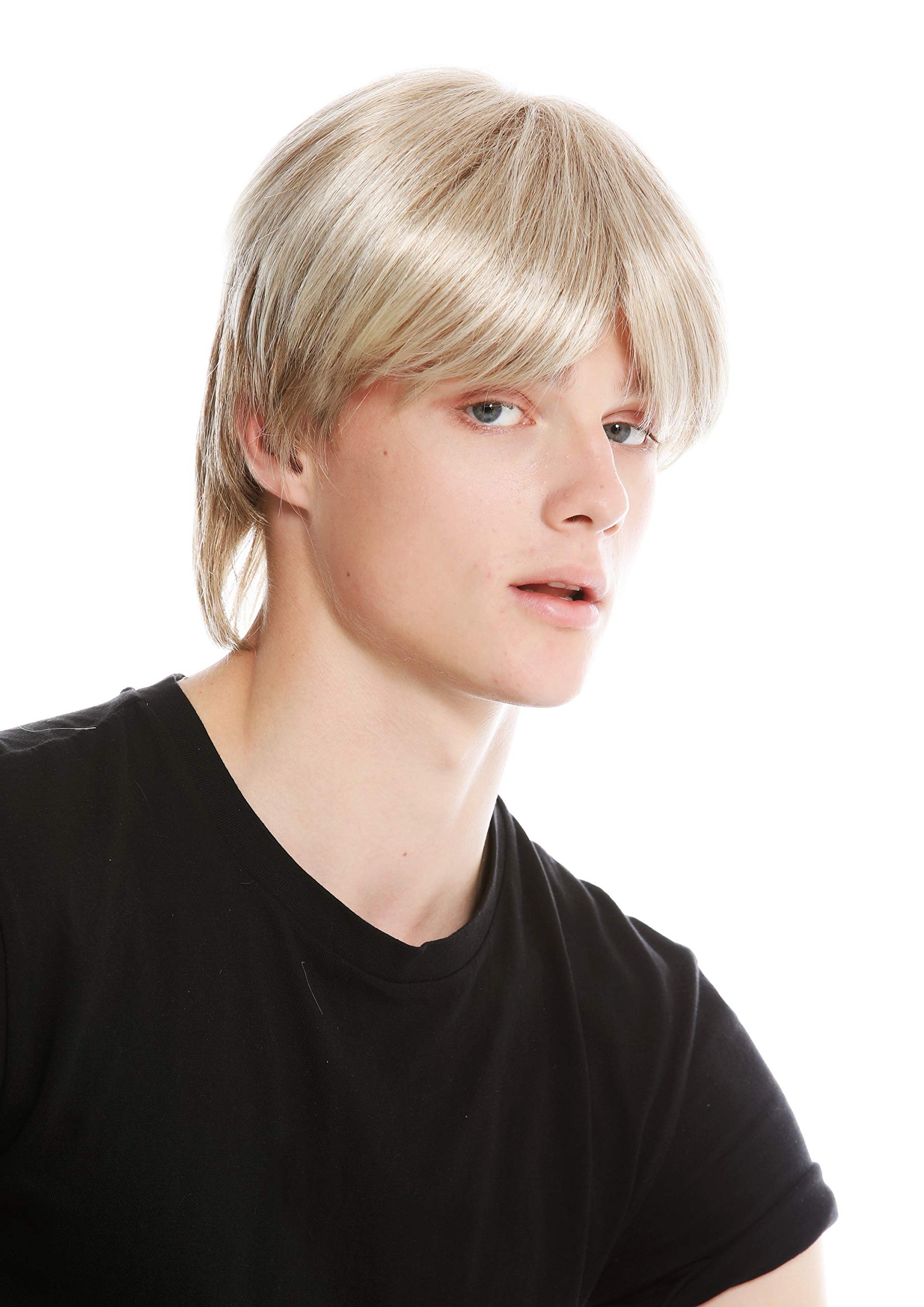 WIG ME UP - TYL-019-MT-16H613 Parrucca Uomo Corta Liscia Monofilamento Biondo medio Biondo chiaro Mix biondo Mèches