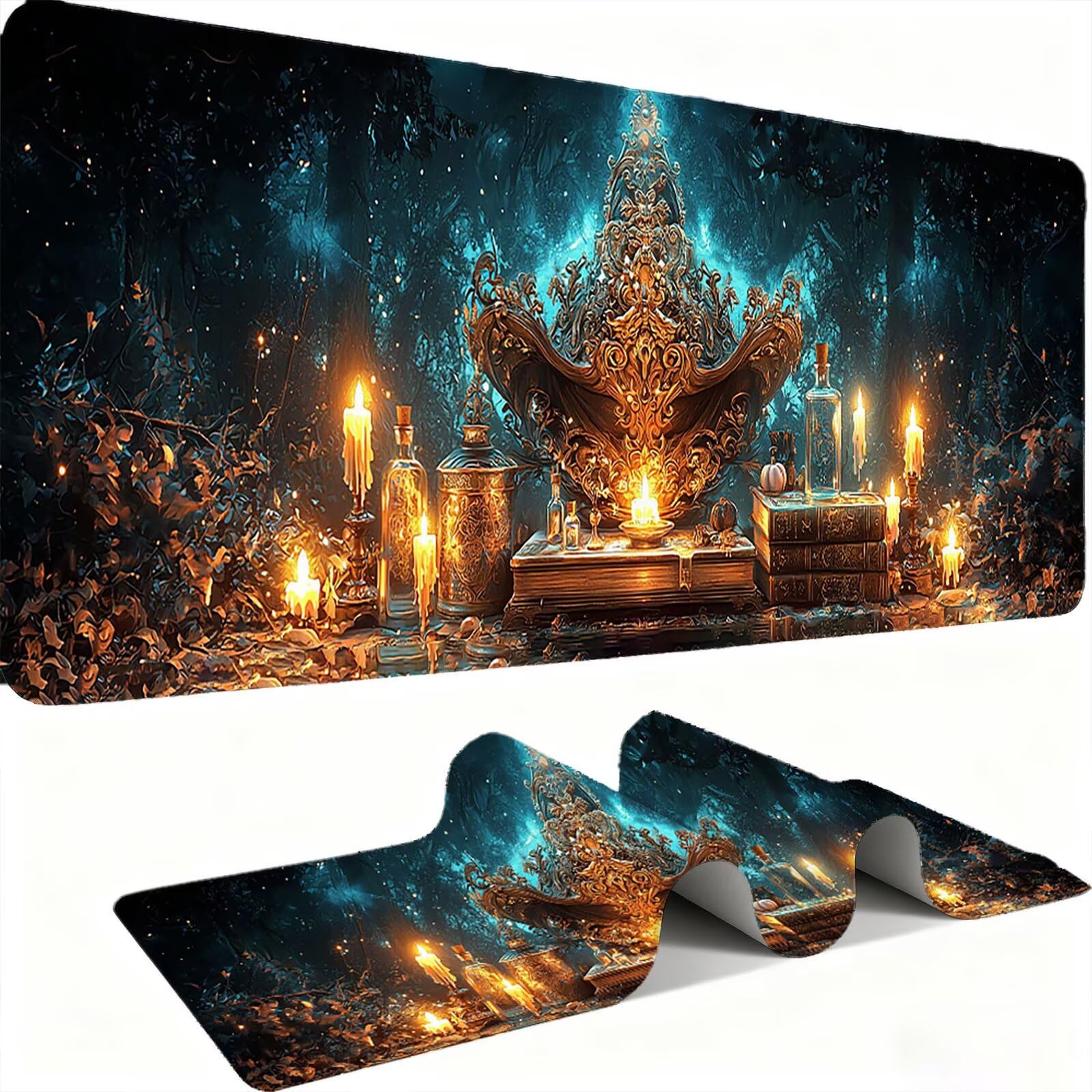 Podkładka pod mysz XXL Podkładka pod mysz Biurko 1200x600mm Ulepszona dokładność i szybkość Podkładka pod mysz, antypoślizgowa gumowa podstawa Zszyte krawędzie Trwałe wygodne do biura, gabinetu