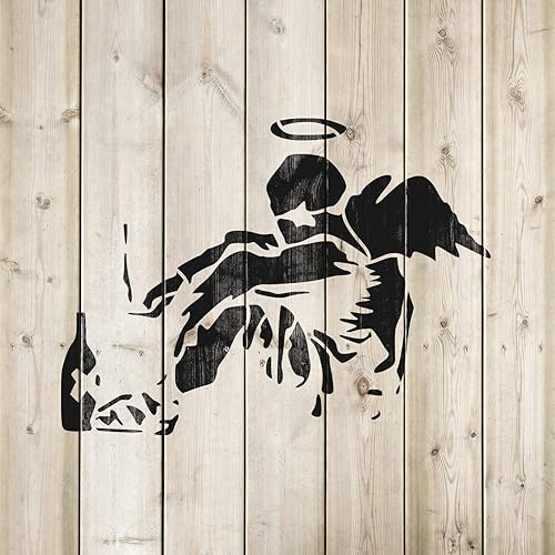 Miniatura 4 de Plantilla de ángel caído Banksy - Plantilla de Banksy, arte de pared de Banksy, impresiones de Banksy, arte de Banksy, plantilla de graffiti