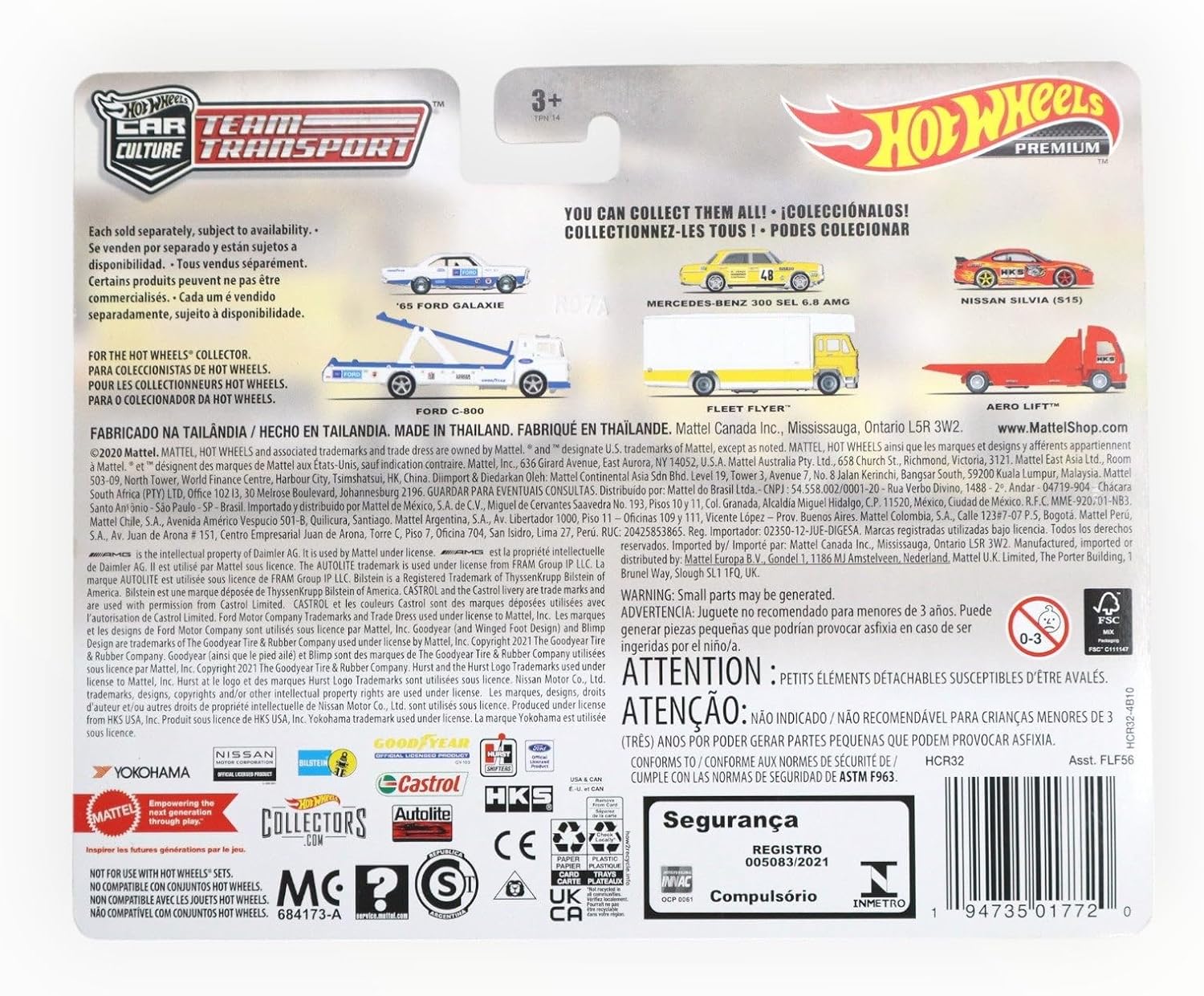 Hot Wheels Mercedes Benz 300 SEL 6.8 AMG Fleet Flyer - Team Transport - Mercedes Fleet Flyer