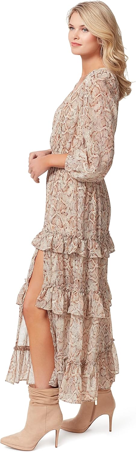 Jessica Simpson Womens Kelley V-Neck 3 Tier Maxi Dress - Image 2