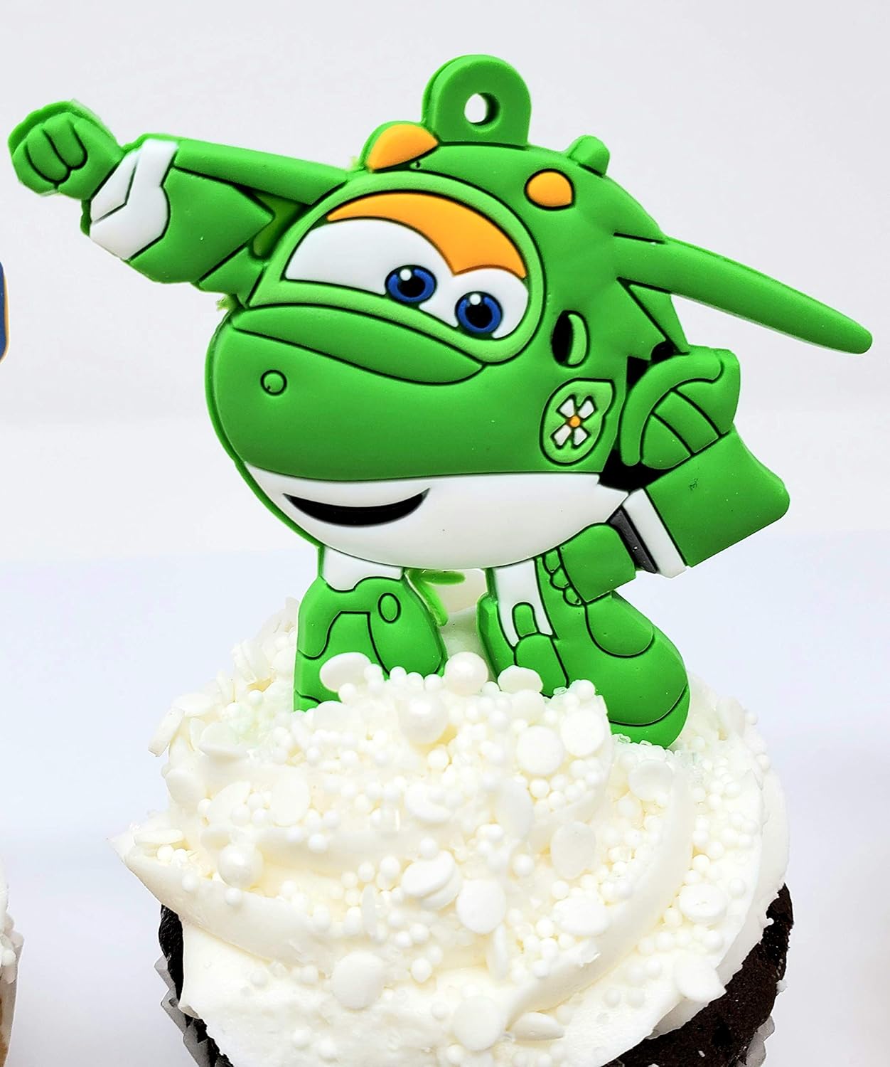 Amazon Com Super Hero Super Wings Birthday Cake Cupcake Topper Set Featuring Characters And Decorative Accessories Grocery Gourmet Food