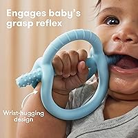 Vista 3 de Frida Baby Get-A-Grip BabyTeether para aliviar la dentición Juguetes de dentición de silicona 100% de grado alimenticio para bebés de 0 a 6, 12