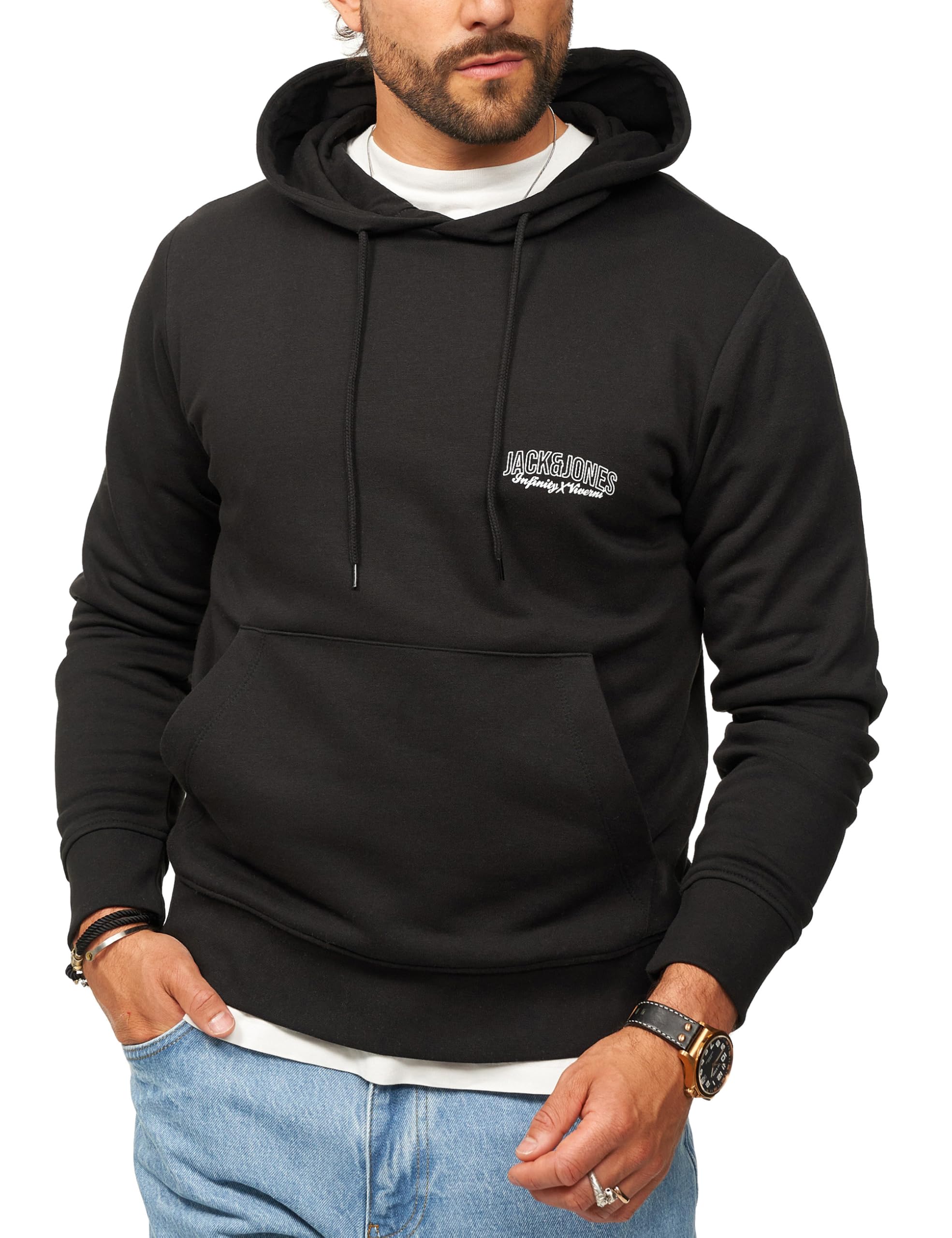 JACK & JONES Herren Kapuzenpullover Hoodie Pullover mit Kapuze Sweater für Männer Logo