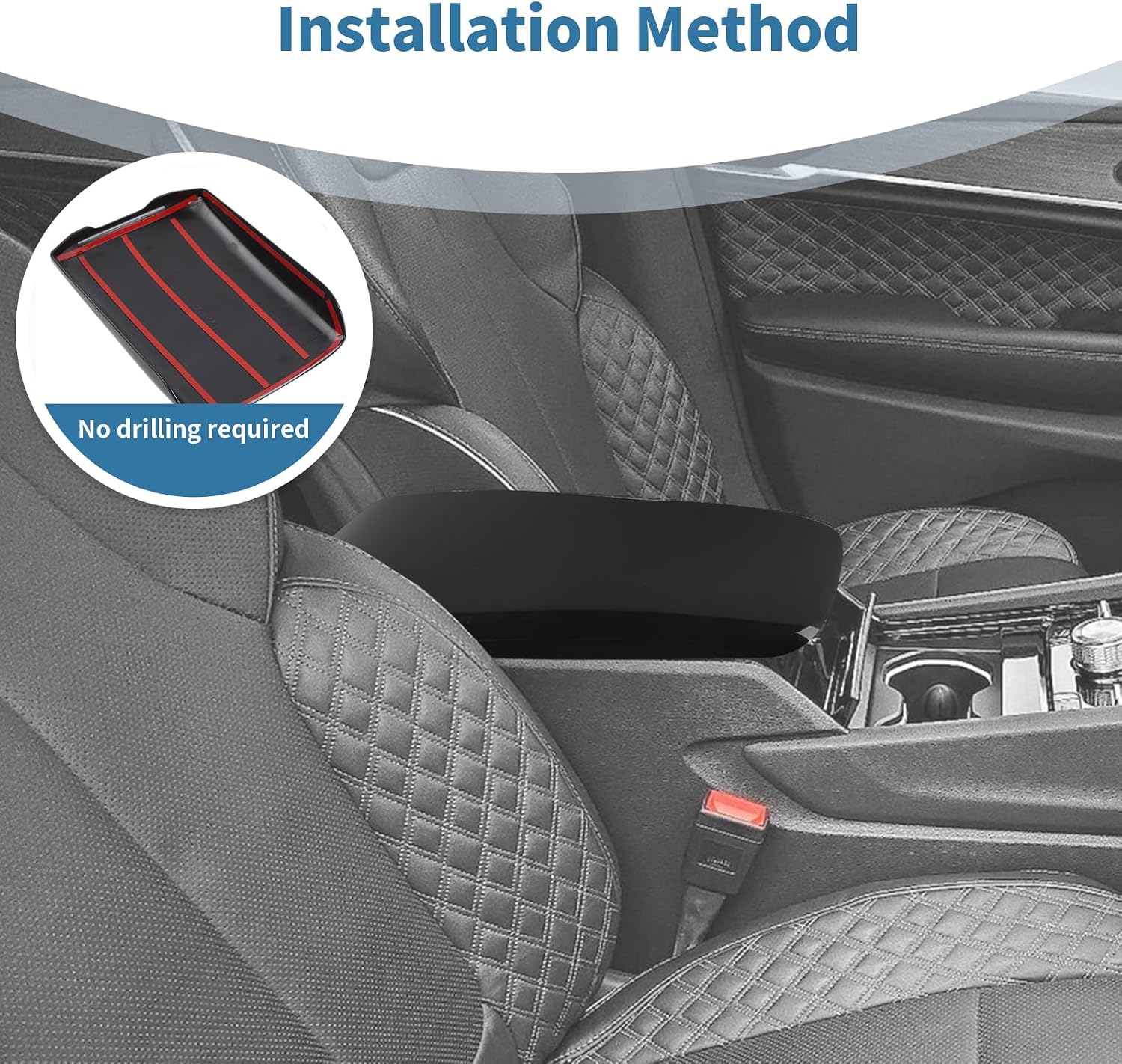 for Grand Cherokee Center Console Armrest Cover Trim Fit for Jeep Grand Cherokee 2022+ Black Interior Accessories 1pc