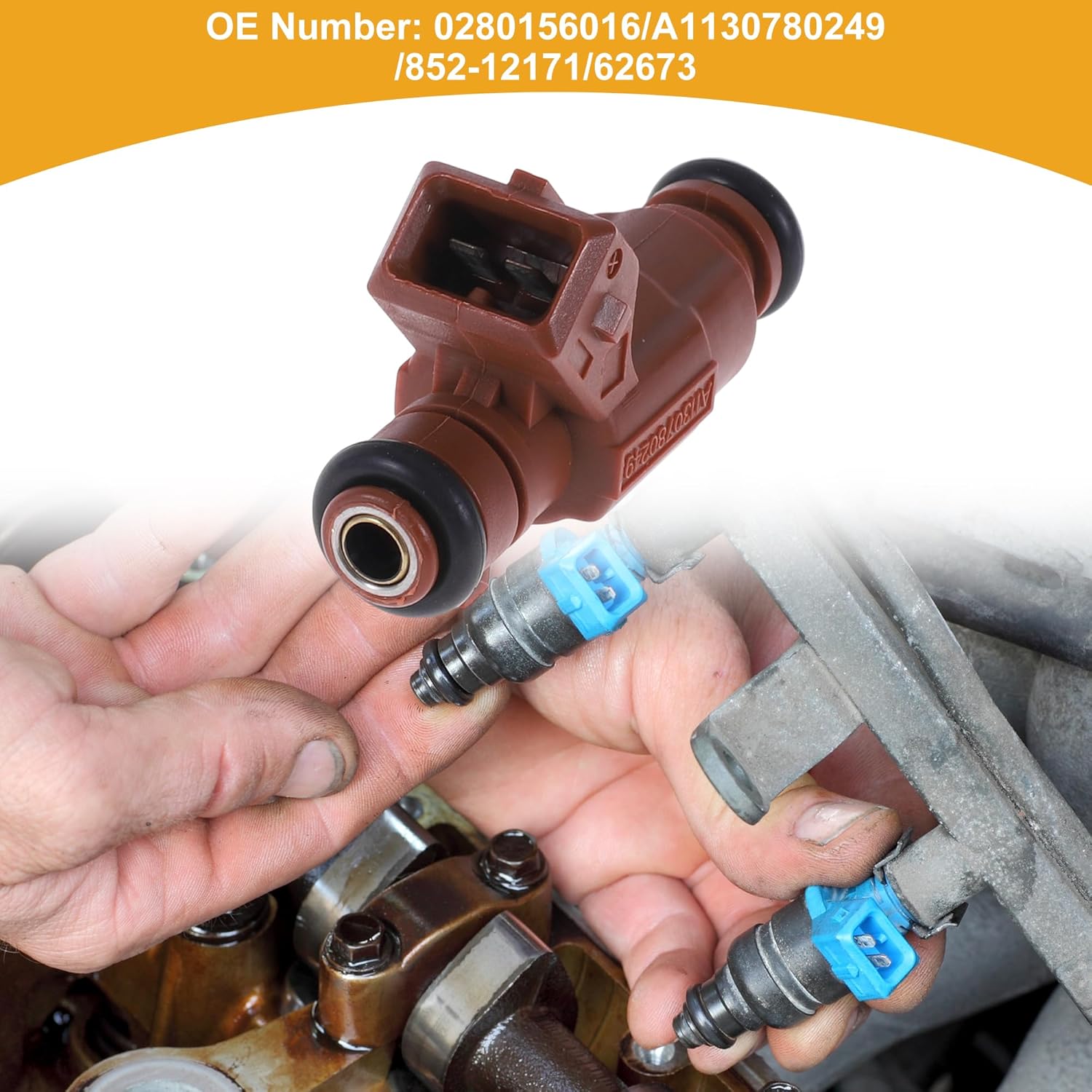 8 Pcs No.0280156016 Fuel Injector for Mercedes-Benz CL500/S430 V8 Engine for Mercedes-Benz CLK320/ML350 V8 Engine Car Engine Flow Match Fuel Nozzle