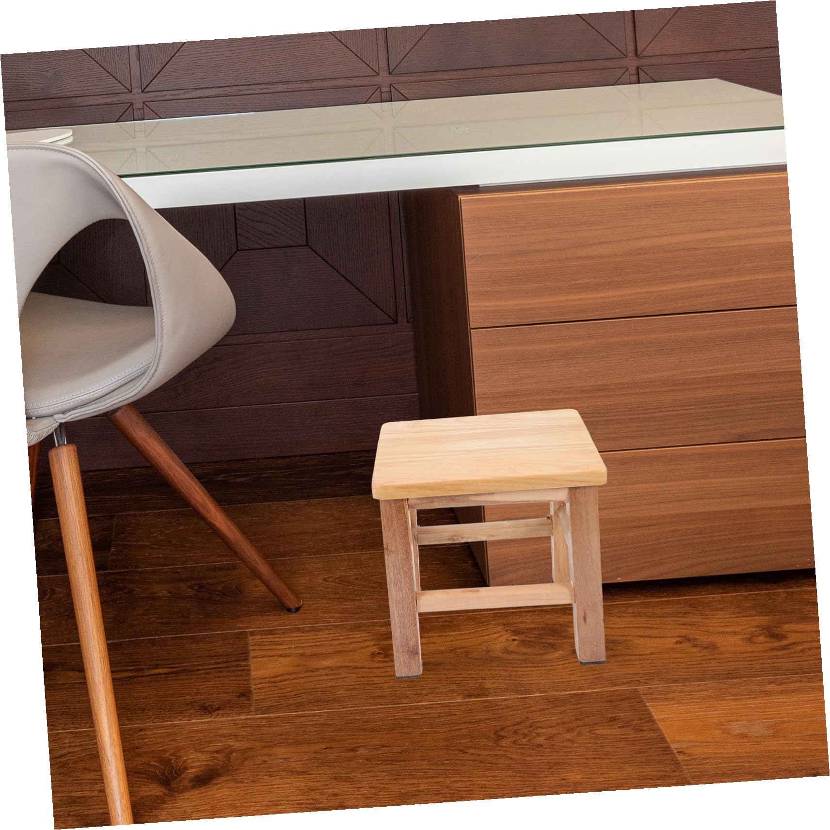Taburete de Madera para Niños Pequeños, 25cm, Goma