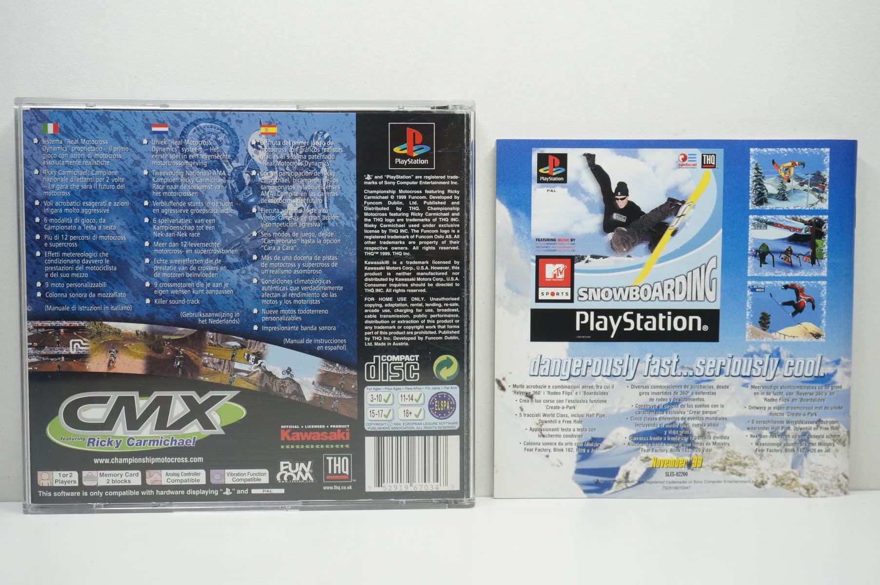 CMX CHAMPIONSHIP MOTOCROSS FEATURING RICKY CARMICHAEL ps1 playstation1