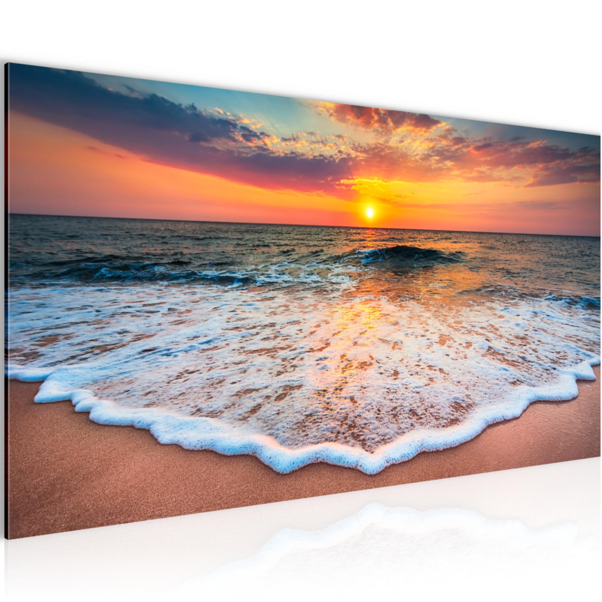 Tableau sur toile Lever de soleil à la mer