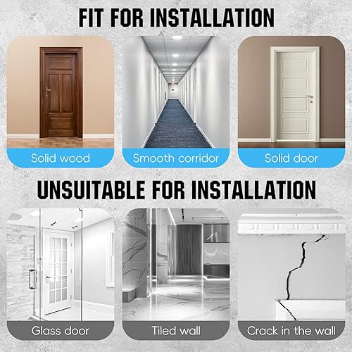 Miniatura 7 de Barra de dominadas telescópica ajustable para entrenamiento de fuerza en interiores, portátil, sin taladro, equipo de fitness apto para la pared