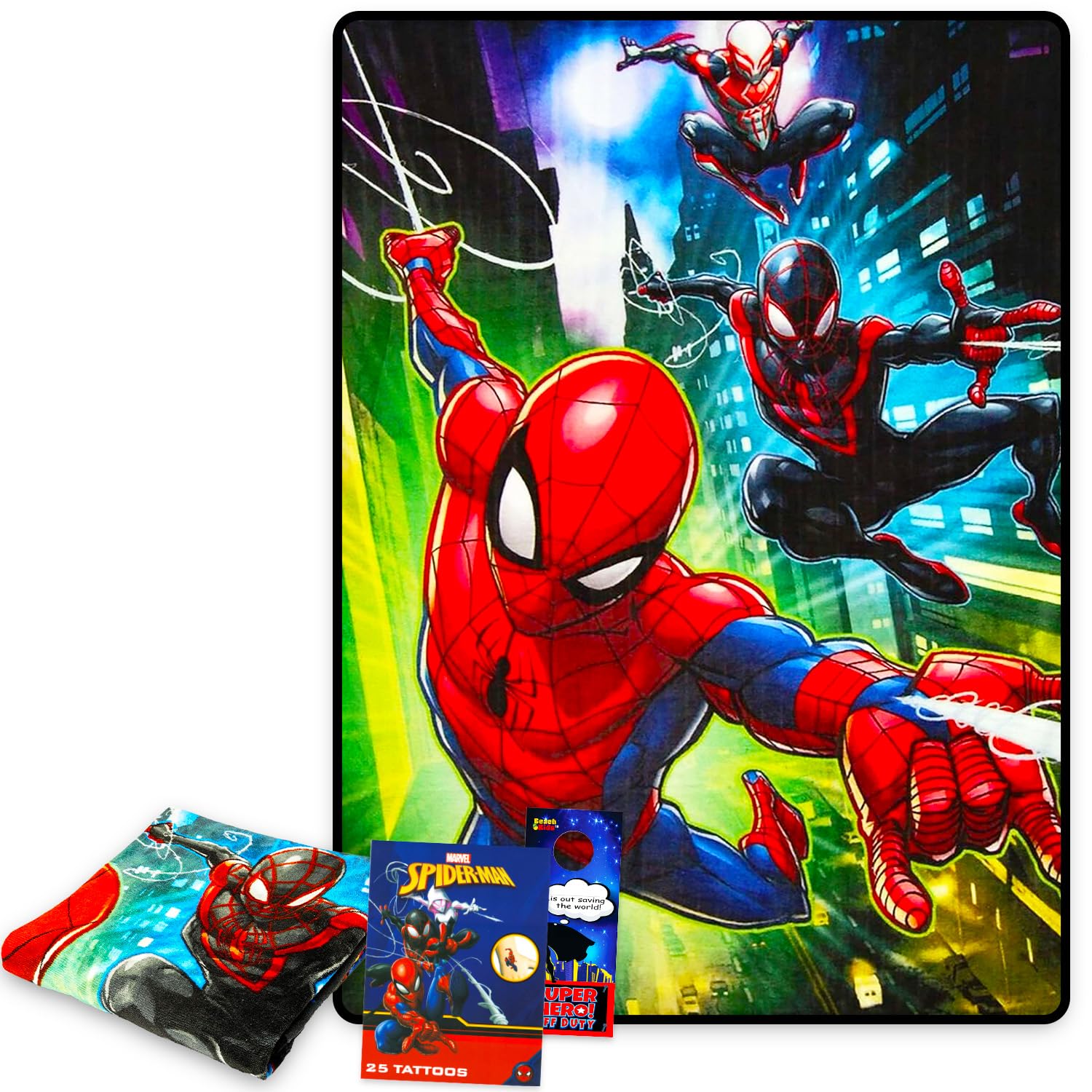 Couverture polaire Spiderman et jeté de lit doux Marvel de qualité supérieure