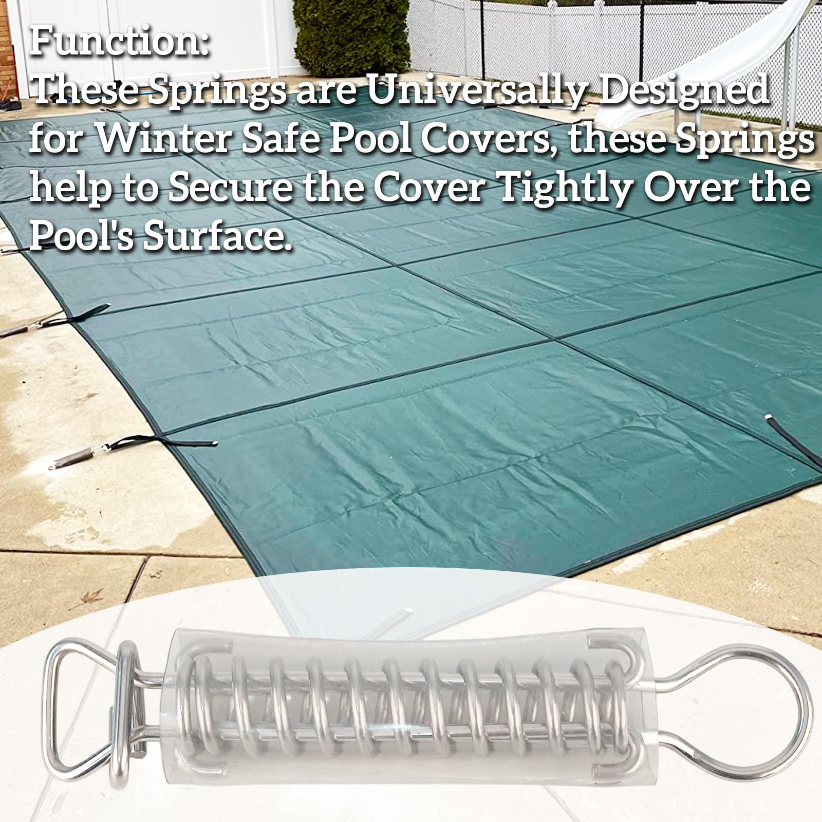 Ressorts Pour Couverture De Piscine Ressort En Acier Inoxydable Avec Bouchon D Anneau Et Manchons De Ressort