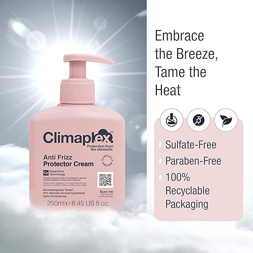 Miniatura 4 de Climaplex Crema protectora antiencrespamiento, protege del calor y los daños UV, promueve un cuero cabelludo saludable, calma y mejora el brillo,