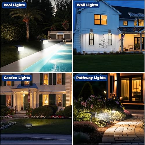 Miniatura 6 de HGGH Luces solares para exteriores, impermeables, IP67, 60 LED, 3 modos de iluminación, luces solares para exteriores, para patio, jardín, camino,