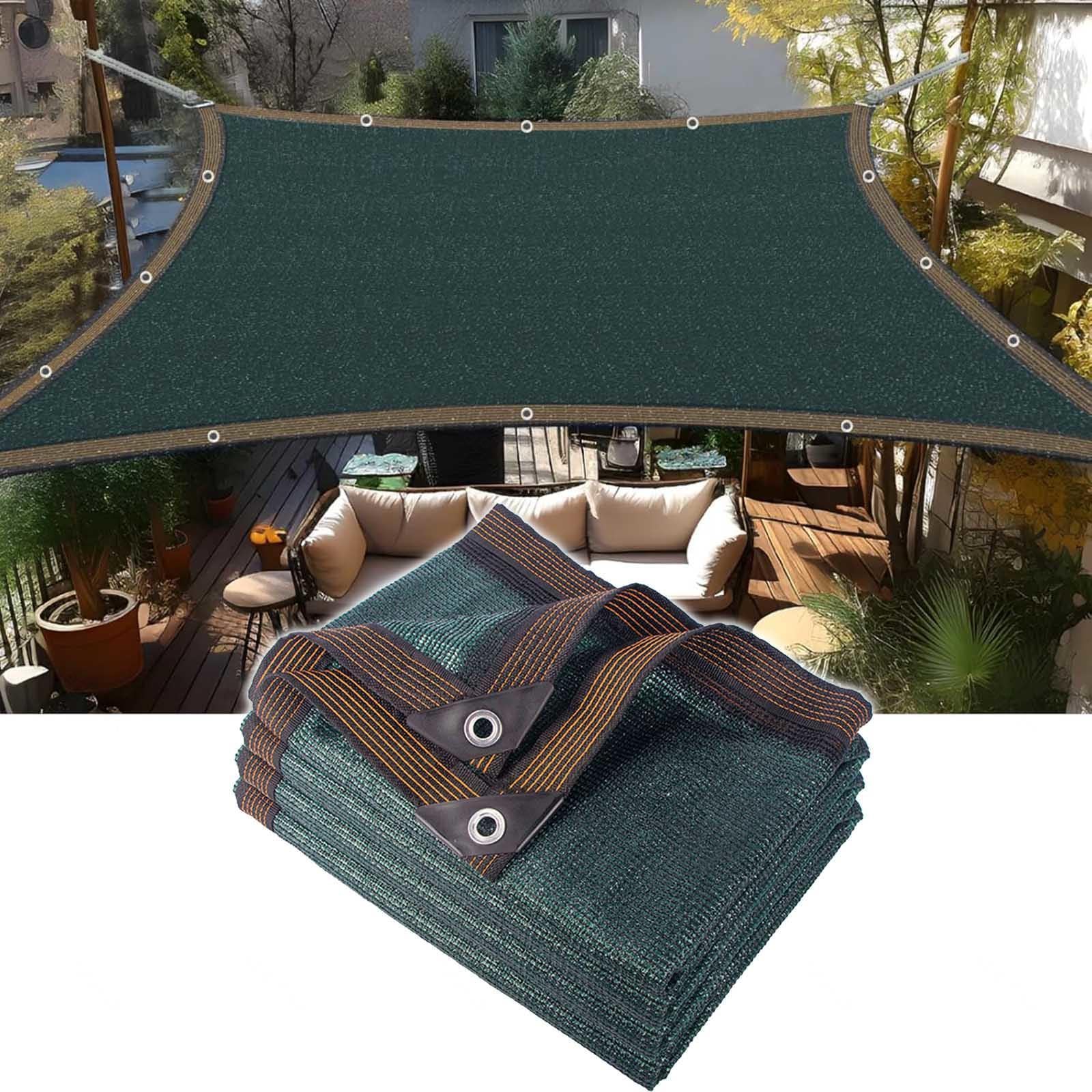 Malla de sombra exterior verde con ojales toldo de alta densidad 5x5m