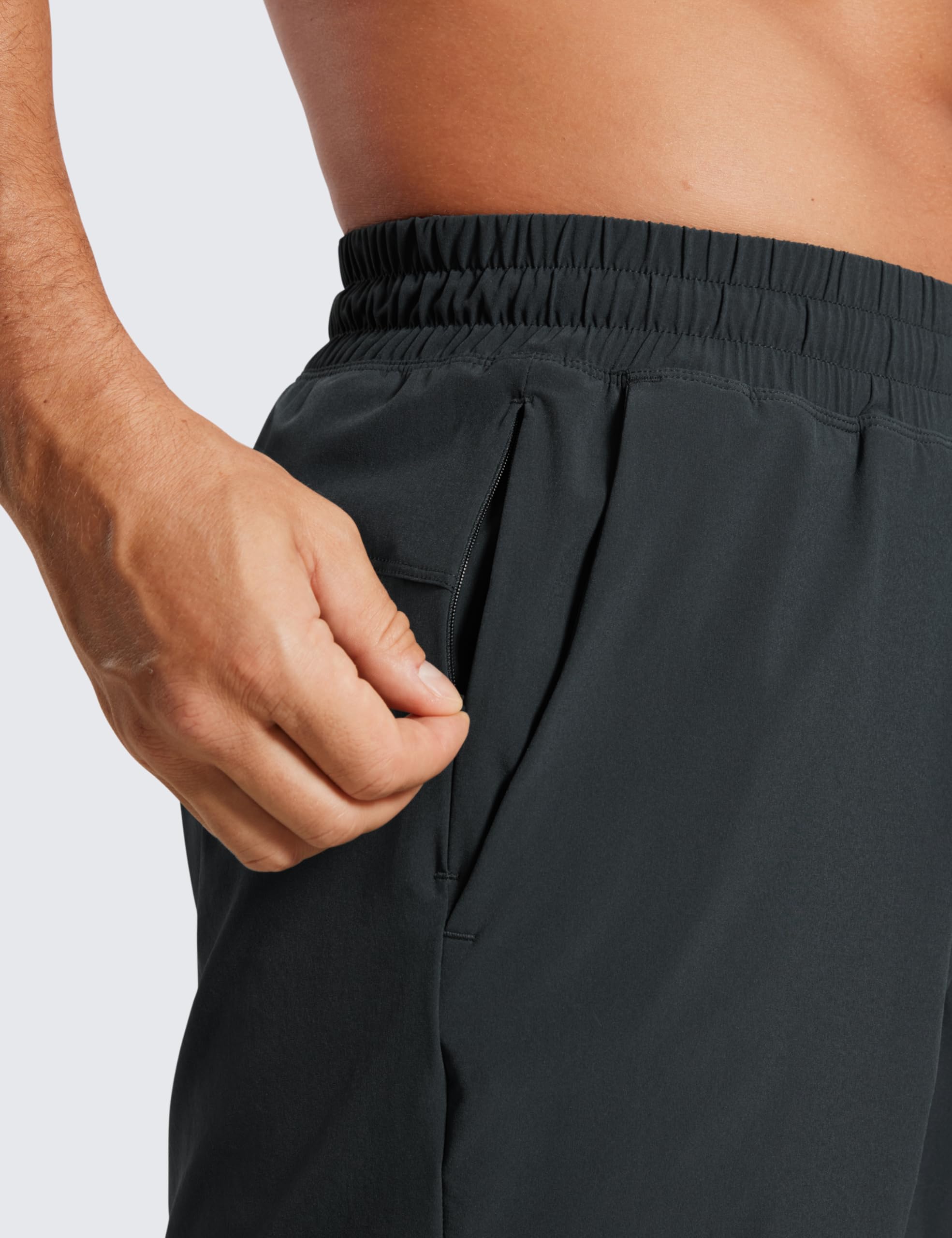 CRZ YOGA Męskie spodenki do biegania 2 w 1 5" - z podszewką do ćwiczeń szybkoschnące sportowe z kieszeniami