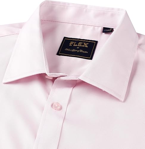 Miniatura 190 de Alimens & Gentle - Camisas de vestir con bolsillo y manga corta, de color liso y sin arrugas, estilo casual con botones, para hombres