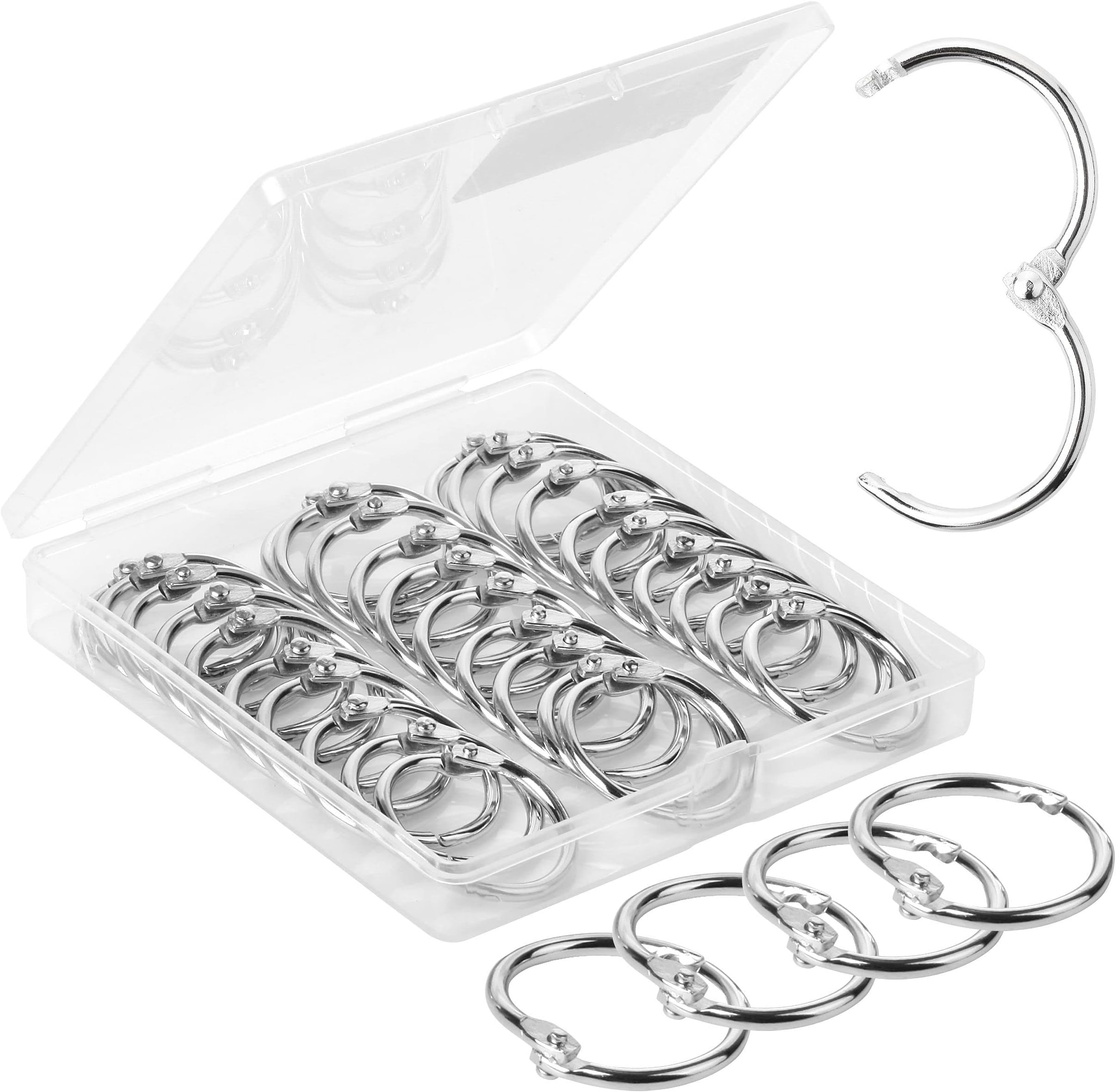 ACCO Loose Leaf Binder Rings, 1 Inch Capacity, Silver, 100
