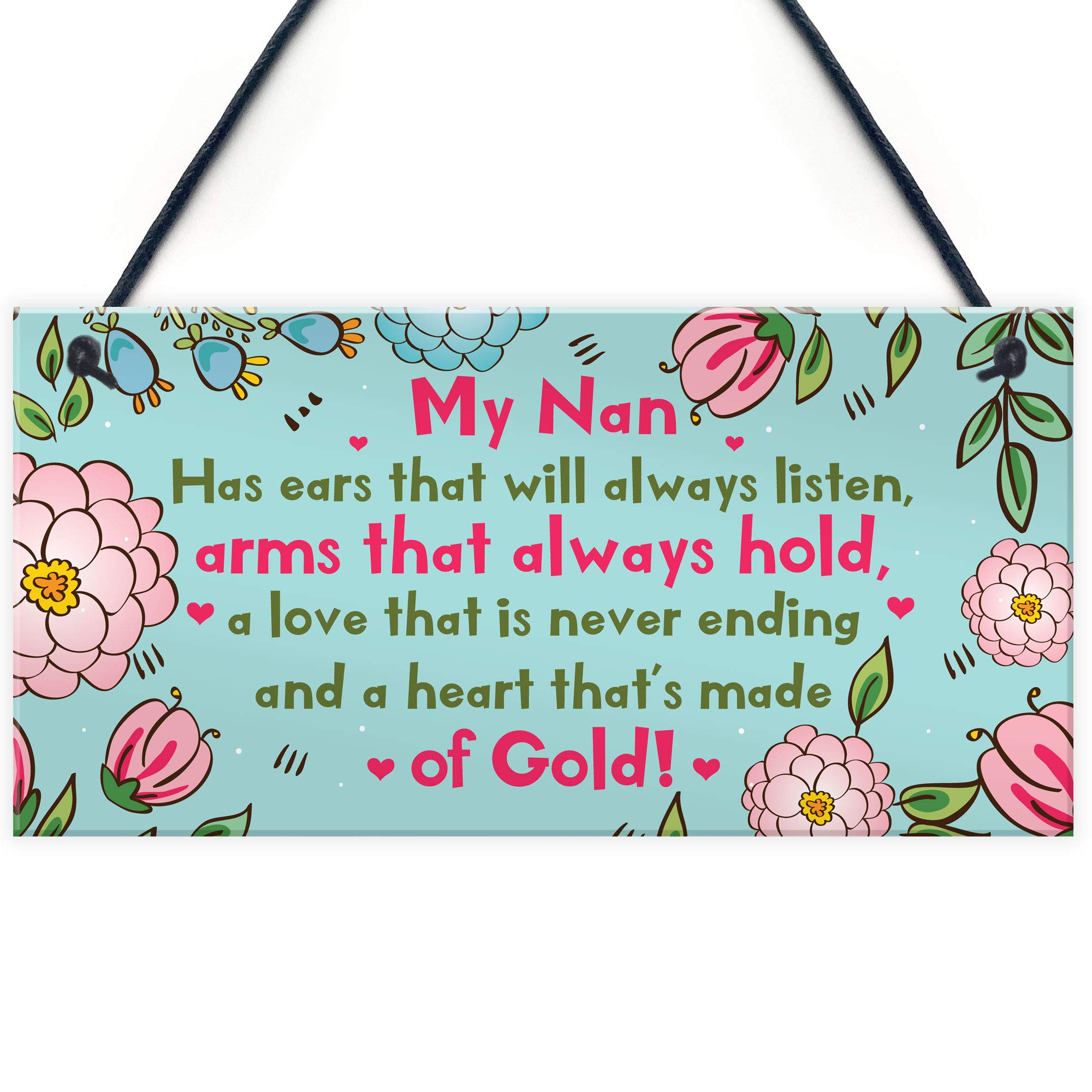 Nan Gifts From Grandchildren Hanging Plaque Grandparent Gift For Nan Special Keepsake Gift