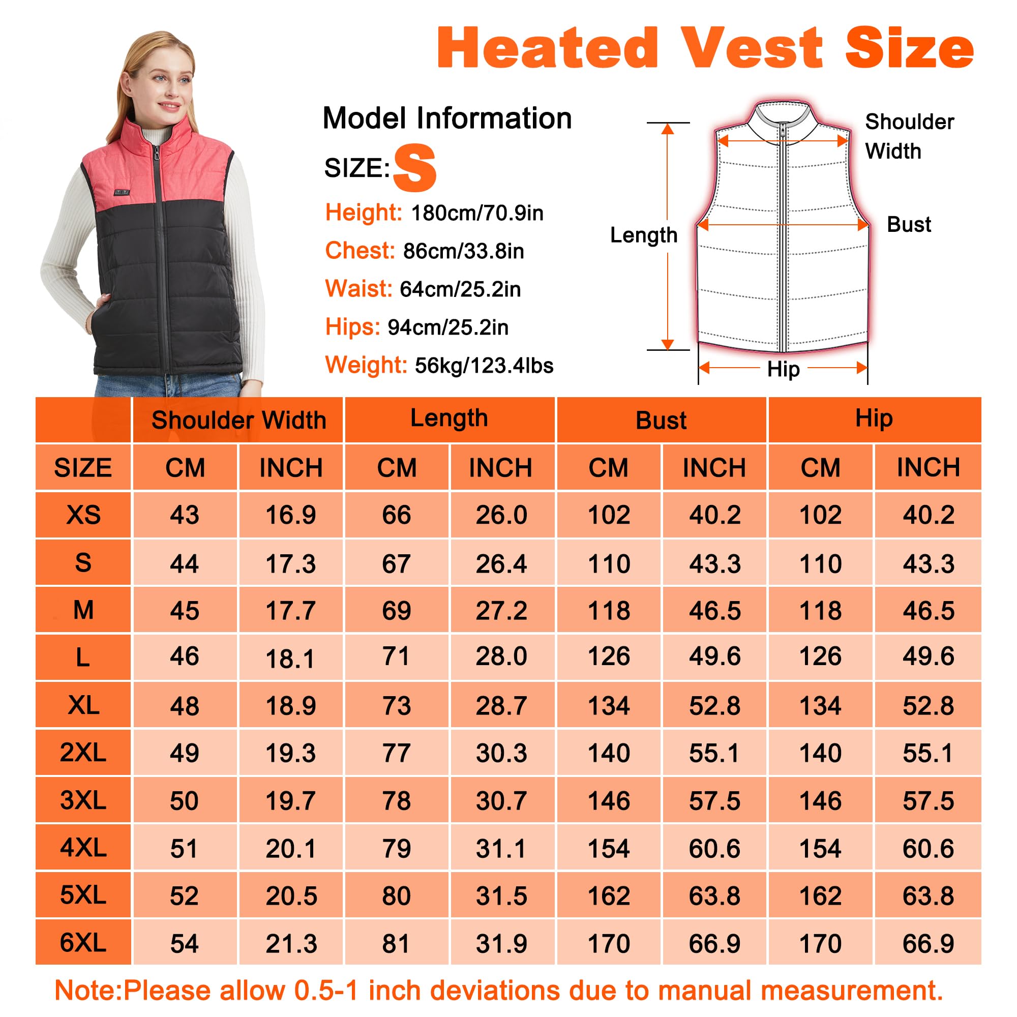 Gilet riscaldato in Pile Polare da Uomo, Giacca elettrica con Carica di Riscaldamento USB, Gilet Scaldamuscoli Leggero, per Caccia/Escursionismo (Color : Pink, Size : M)