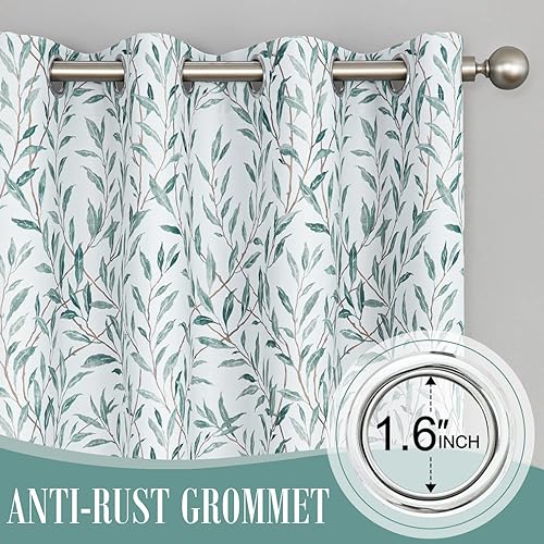 Miniatura 2 de Leeva Cortinas 80% opacas para dormitorio, estilo rústico, lino texturizado, tratamiento de ventana para granja, 2 paneles con ojales en la parte