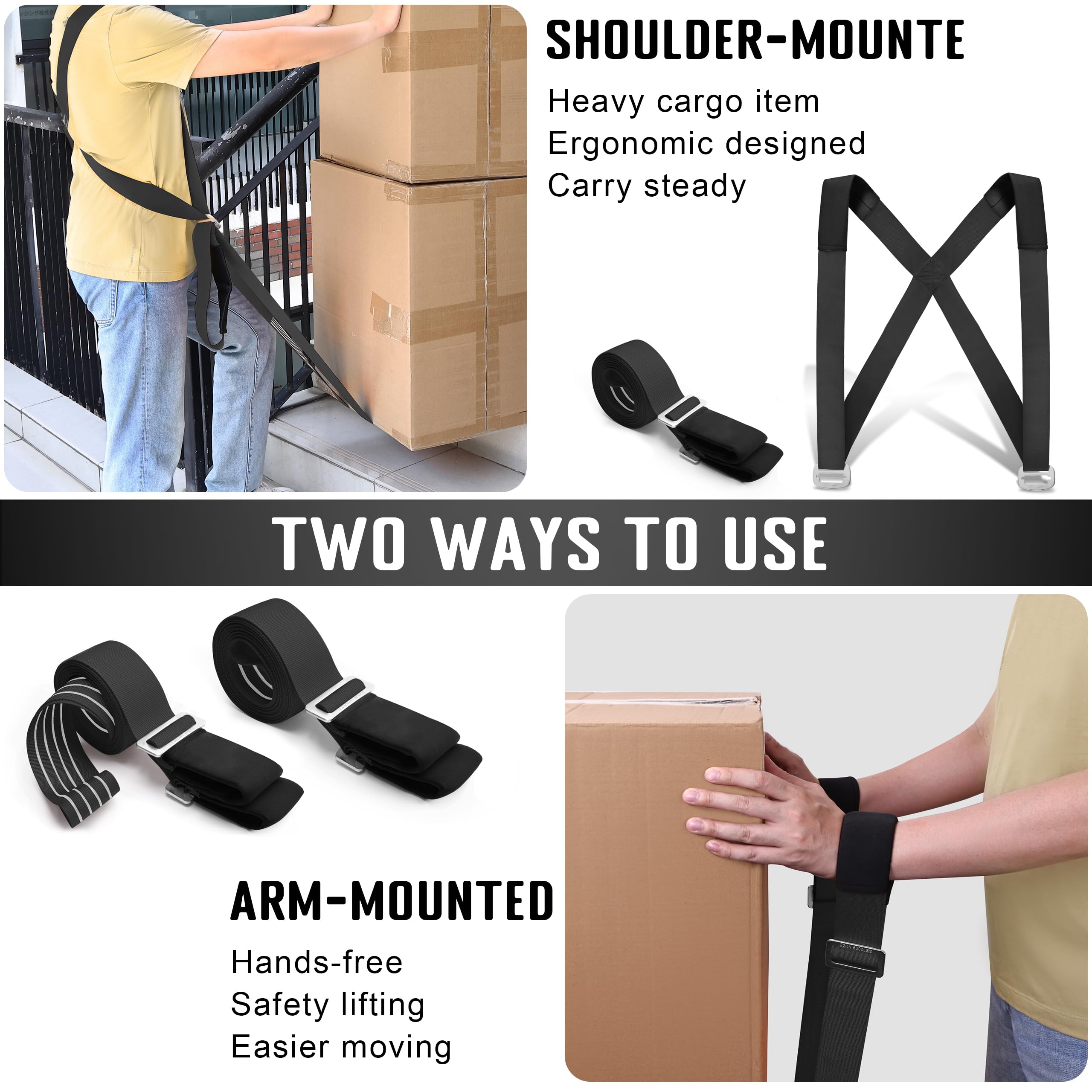 Heavy Duty Lifting Straps - 2 Person Moving System -4