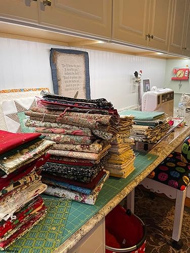 Miniatura 9 de 200 unidades de 4 x 4 pulgadas, color sólido, precortados, 100% tela de algodón, paquetes de tela para coser y acolchar