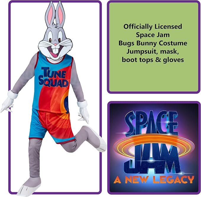 Disfraz infantil Bugs Bunny Tune Squad Space Jam miniatura 3