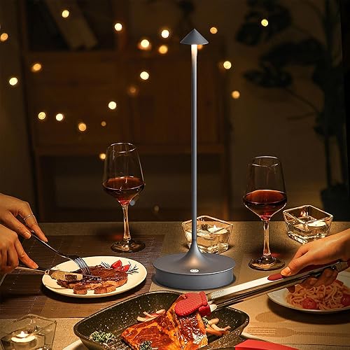 Vista 20 de Cordless Table Lamp Rechargeable LED Table Lamps Battery Operated 4000mAh Touch Dimmable Wireless Lamp Waterproof Portable Outdoor Table Light for