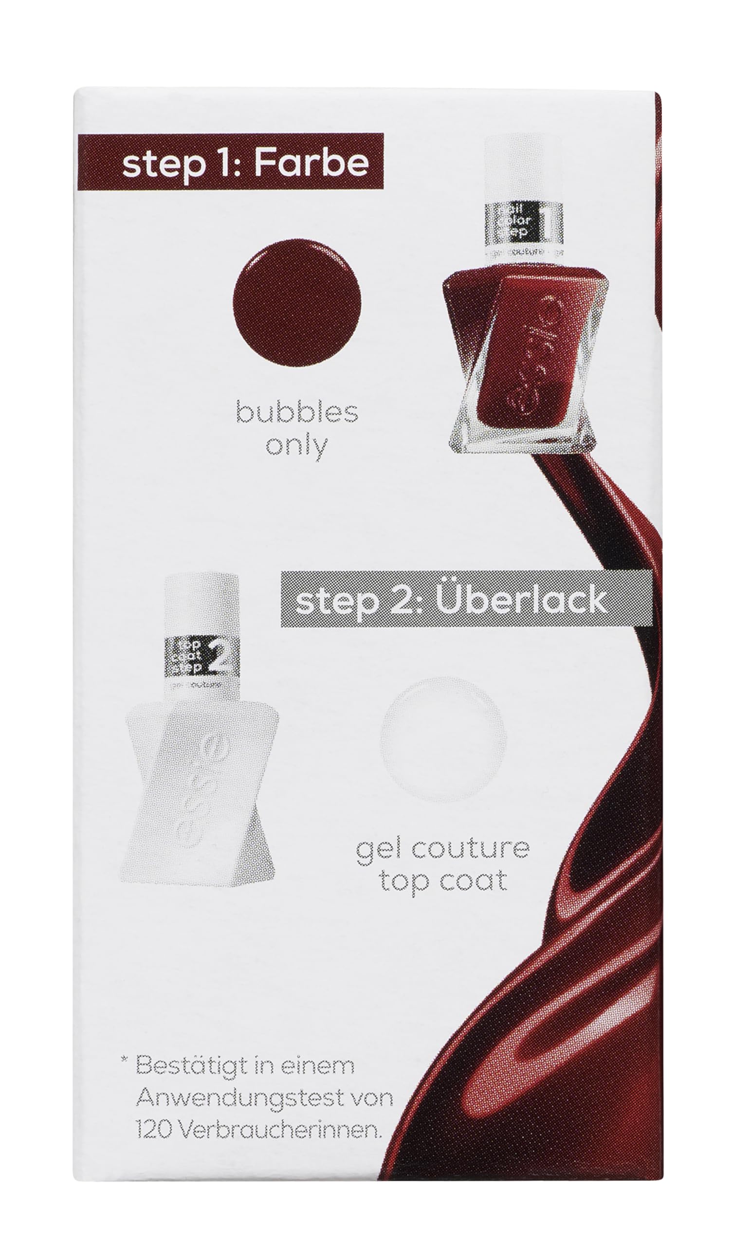 Essie Gel Couture Set in My Red Era (nr 00 Top Coat, nr 345 Bubbles Only)