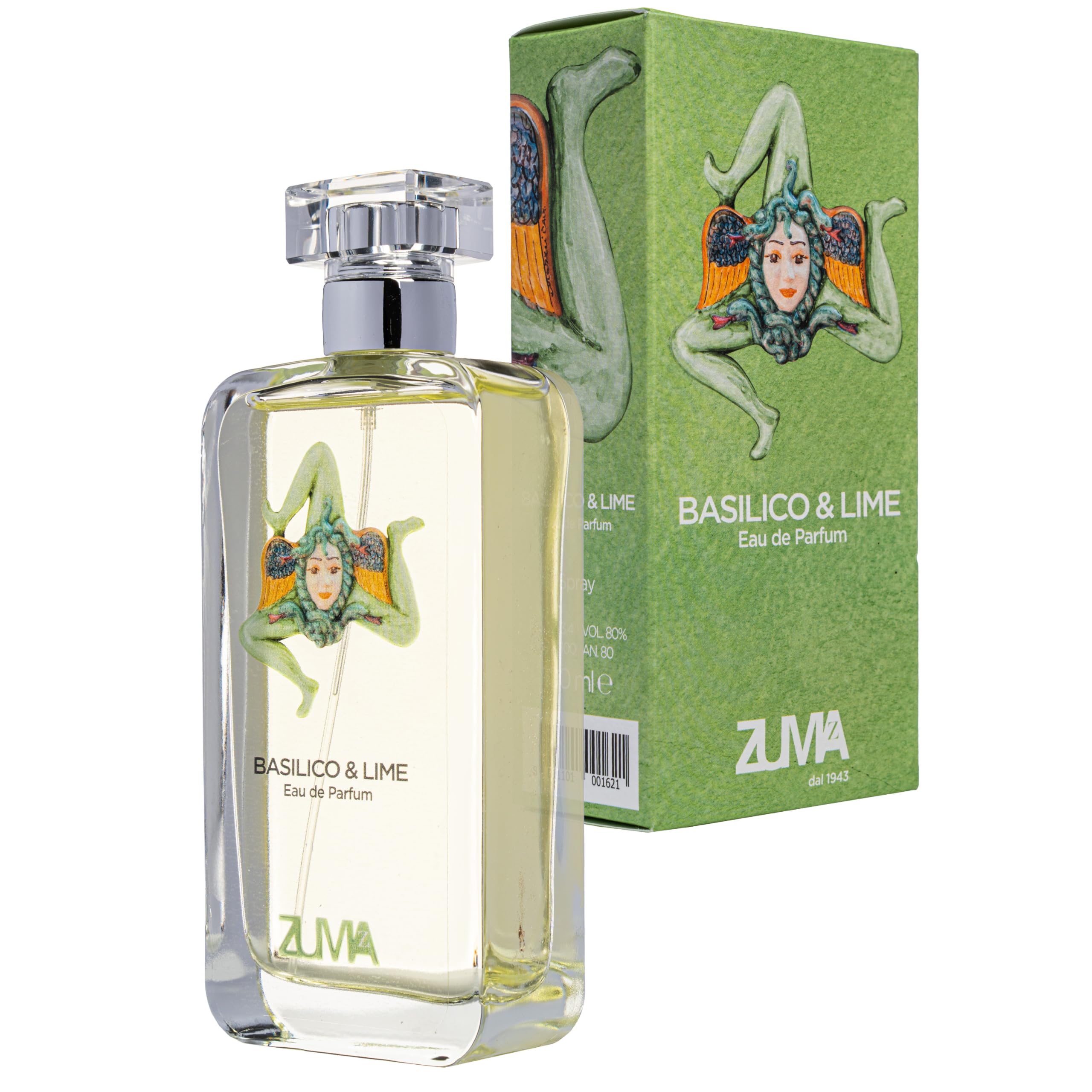 Profumi Zuma - Parfum Basilico & Lime - Eau de Parfum Fragrance Hespéridée en Spray - L'Essence Pétillante de l'Élégance Masculine Made in Italy (Basilico & Lime 100 ml)