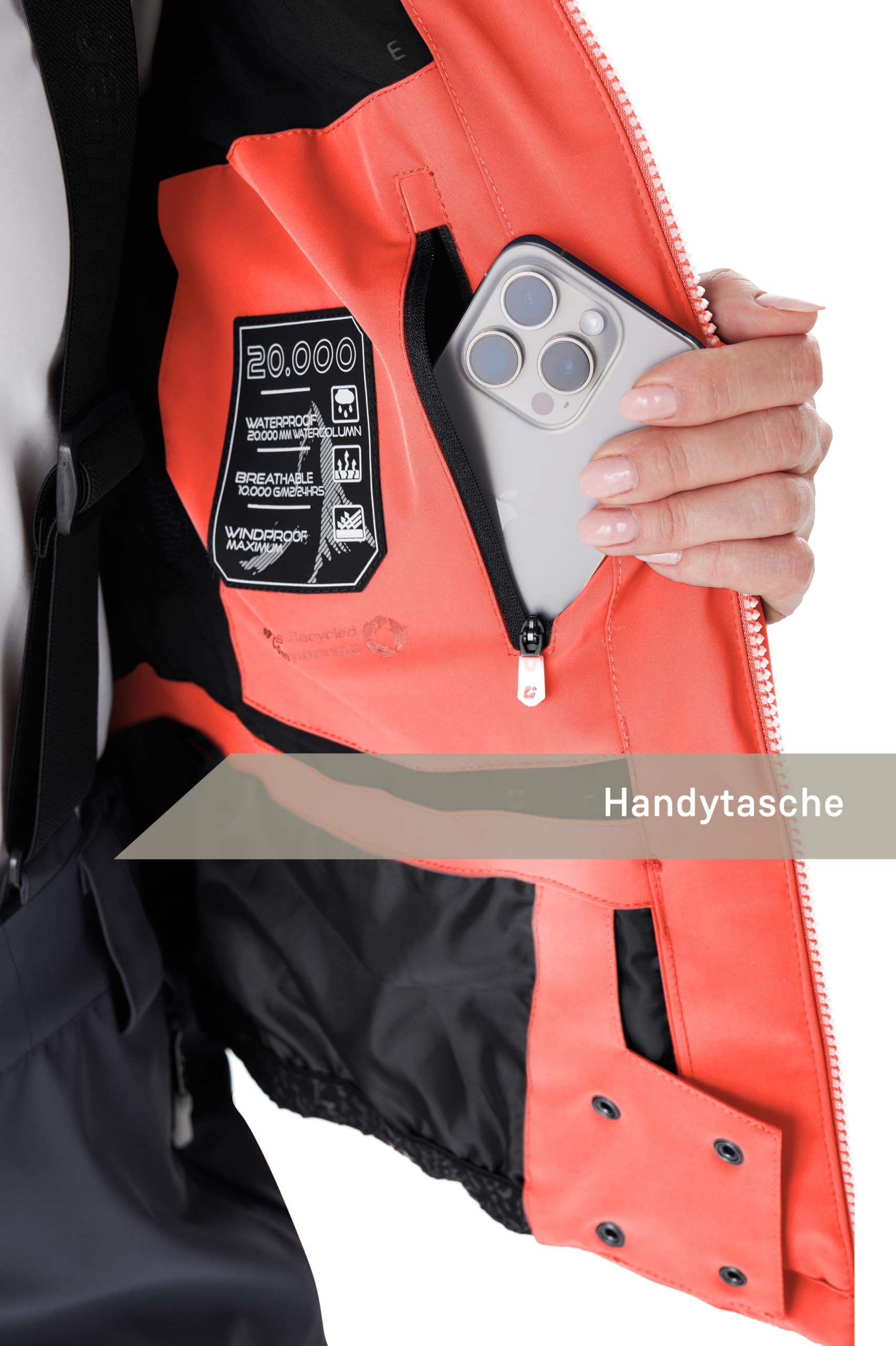 Killtec Damen Ksw 42 Wmn Ski Jckt Skijacke/Funktionsjacke mit abzippbarer Kapuze, Schneefang und Unterarmventilation