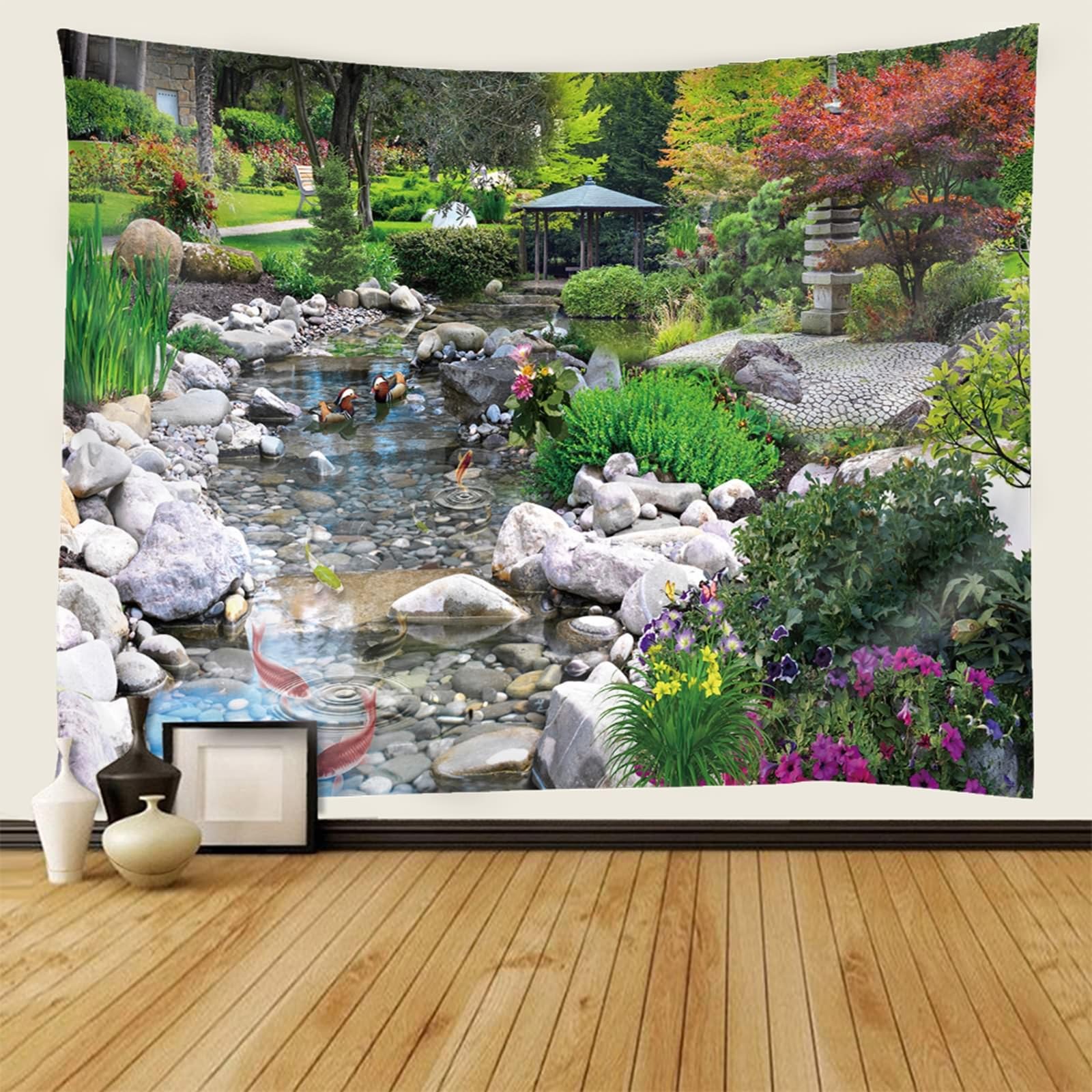 Tapiz moderno de 260 x 240 cm, para colgar en la pared, para dormitorio, salón, multicolor
