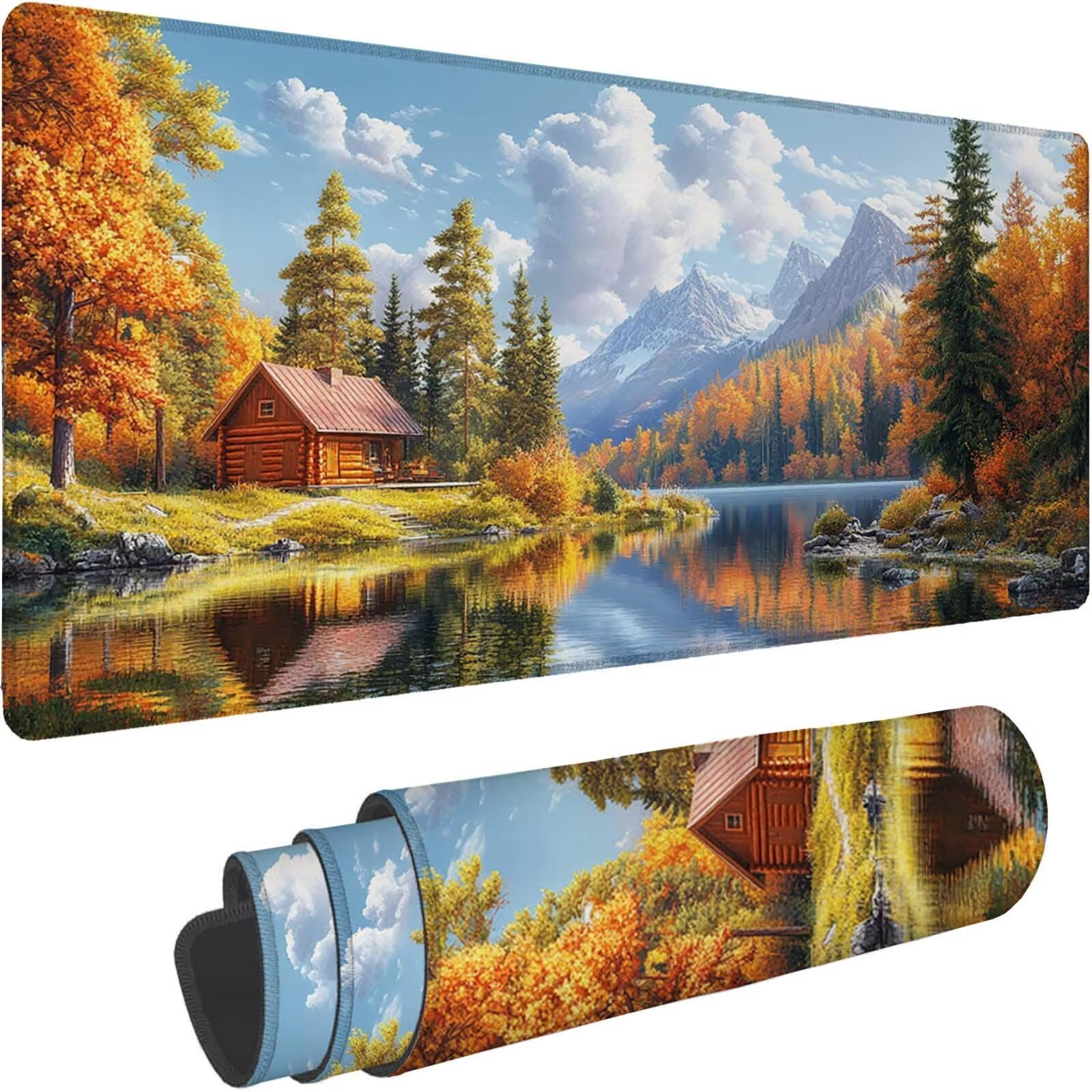 Tappetino Mouse 900x450mm | Superficie Ultra-Liscia, foresta 0-z608