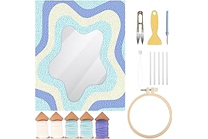 DIY Punch Needle Mirror Kit, Needlework for Beginners