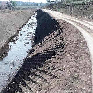 Gravel Grid for Slopes 10cm High, Foldable Geogrid for Ports, Marinas, Embankments, Erosion Control Ground Stabilizer Grids Soil Reinforcement, Heavy Load Resistance (Color : 10cm, Size : 300cm x 70