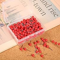 Vista 7 de Map Tacks Push Pins Small Size 300 Packs (Red, 1/5 Inch)