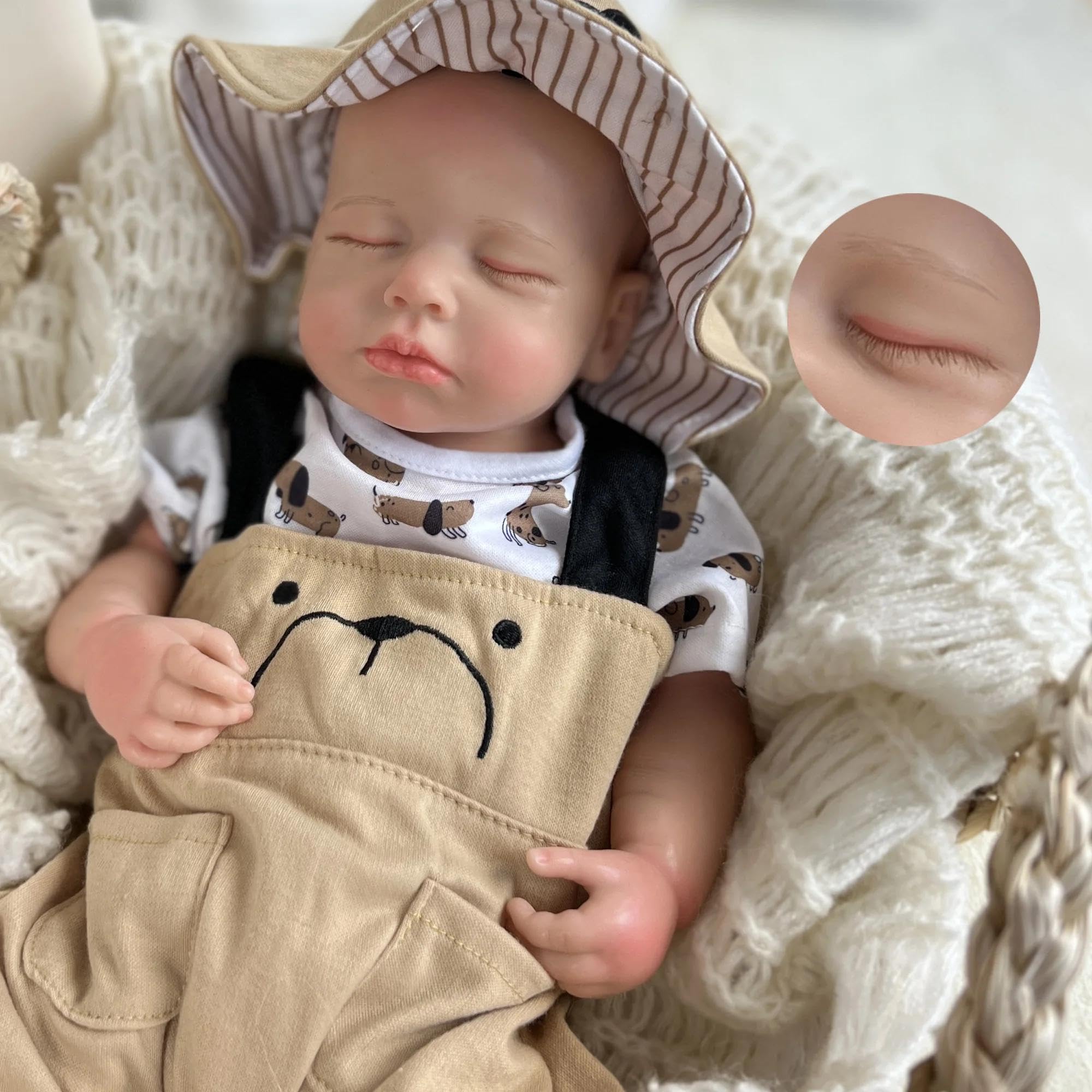 RXDOLL Realistyczne lalki Reborn Baby Dolls Boy silikonowe na całe ciało, winylowe, prawdziwe życie, noworodek, lalka, wygląda prawdziwie, anatomicznie poprawnie, lalki dla dzieci od 3+