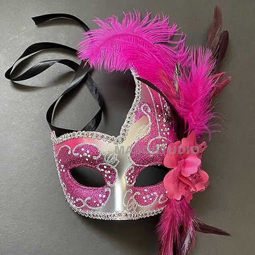 Miniatura 7 de Brocade - Máscara de encaje para mascarada, Mardi Gras, para cumpleaños, graduación, boda, fiesta