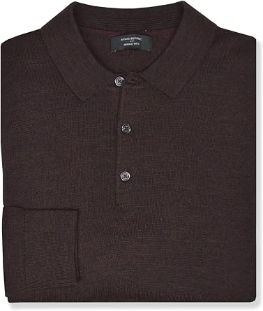 Banana Republic Mens 776571 Merino Wool Long Sleeve Polo Sweater,